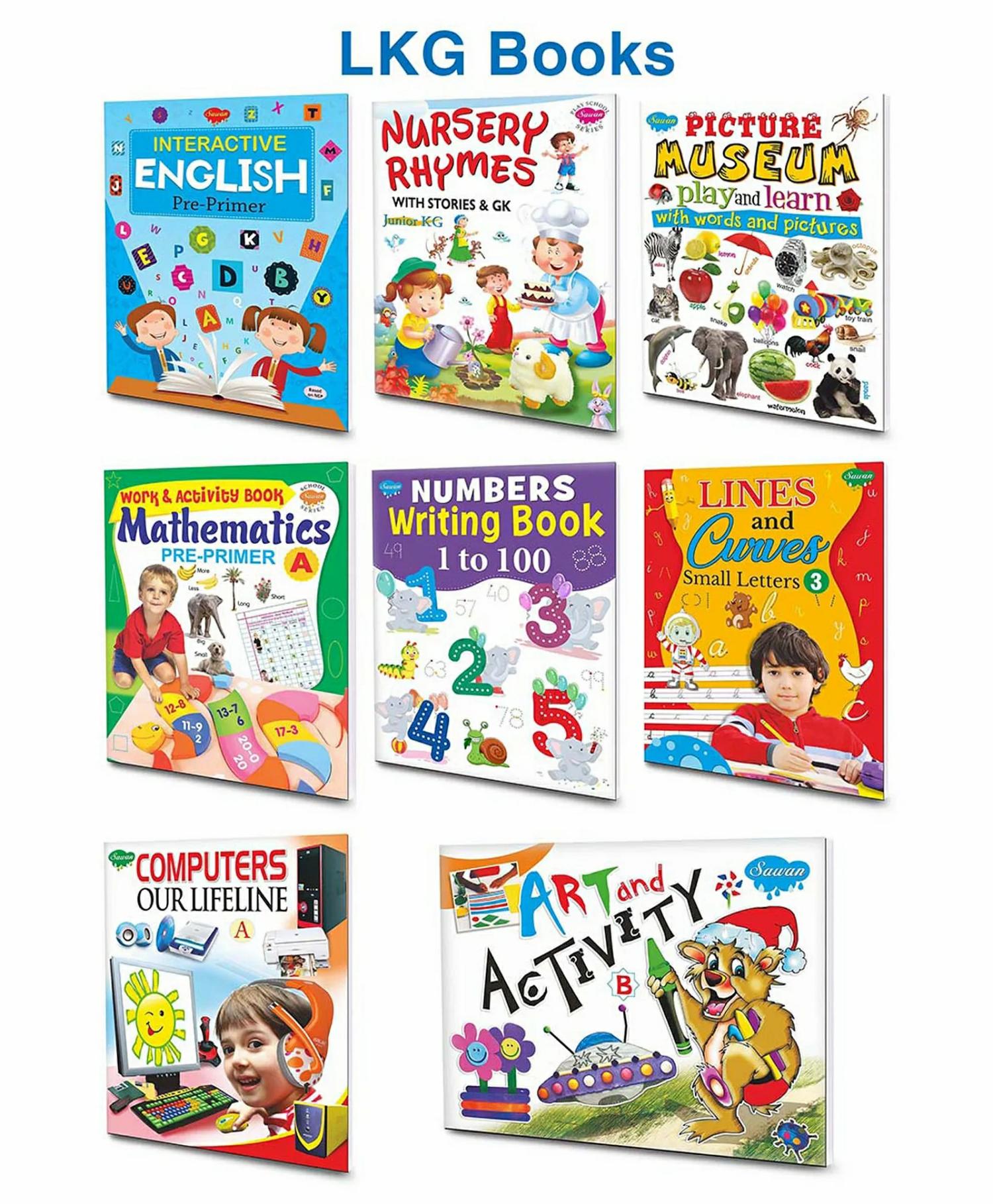 Lkg Books Reading Writing Learning Set Of 8 – English  |   Academic Books Academic Books Academic Books