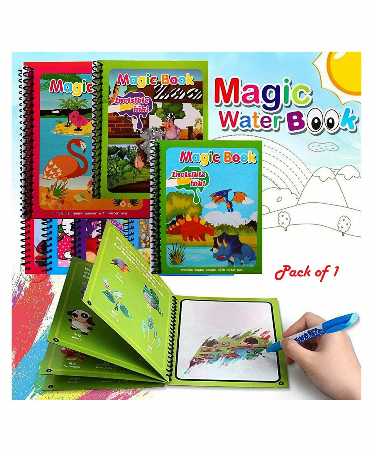 Magic Water Coloring Doodle Book & Magic Pen For Kids Pack Of 1 (Colour & Print May Vary)  |   Drawing & Coloring Book Drawing & Coloring Book Drawing & Coloring Book