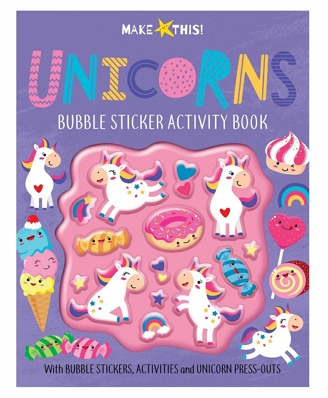 Make This Bubble Sticker Activity Book Unicorns Volume 2 – English  |   Sticker Books Sticker Books Sticker Books