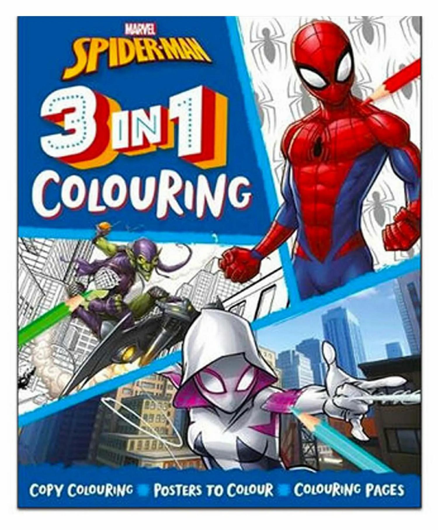 Marvel Spider Man 3 In 1 Colouring- English  |   Drawing & Coloring Book Drawing & Coloring Book Drawing & Coloring Book