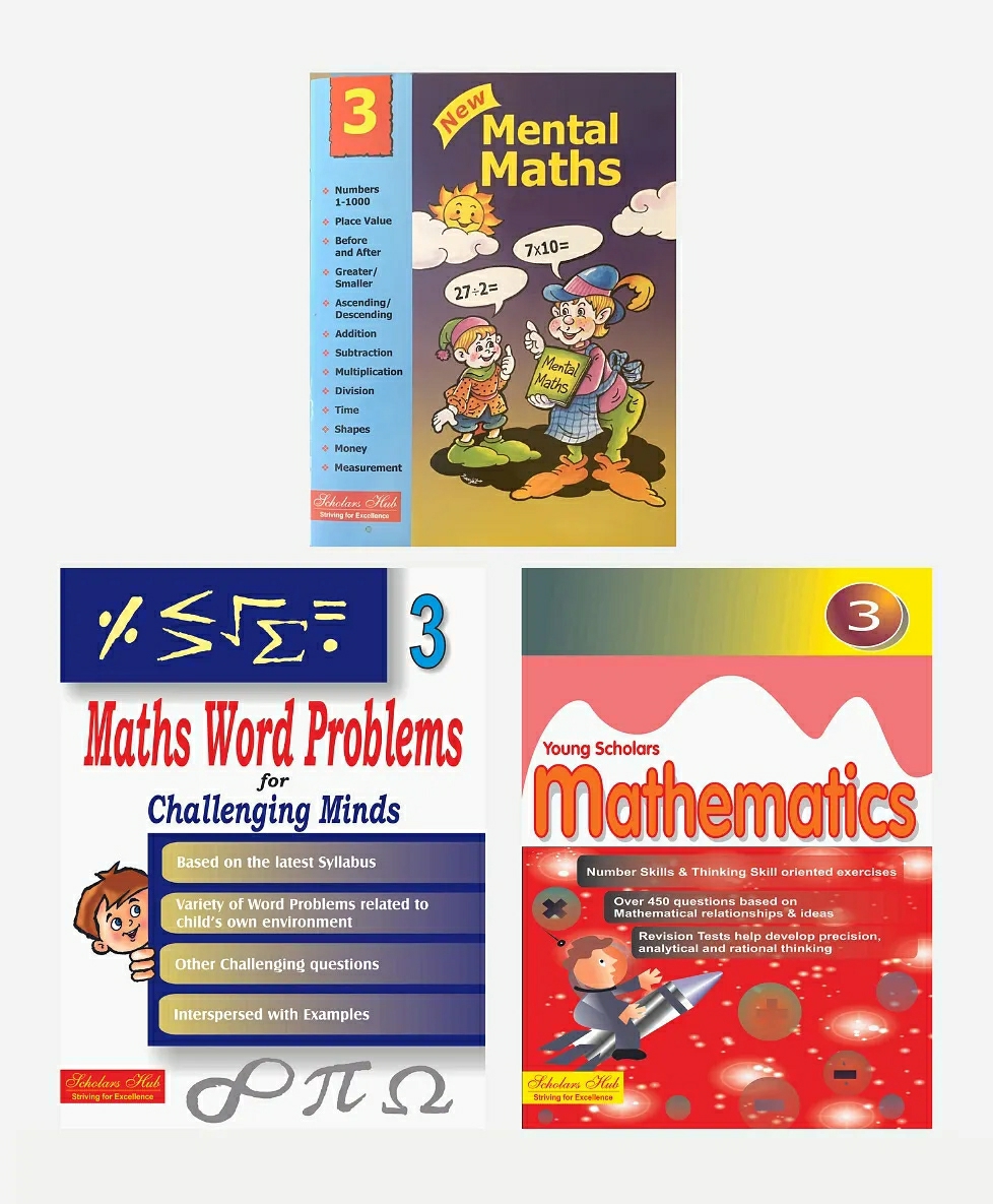 Maths Workbook Combo Mental Maths Set Of 3 – English  |   Academic Books Academic Books Academic Books