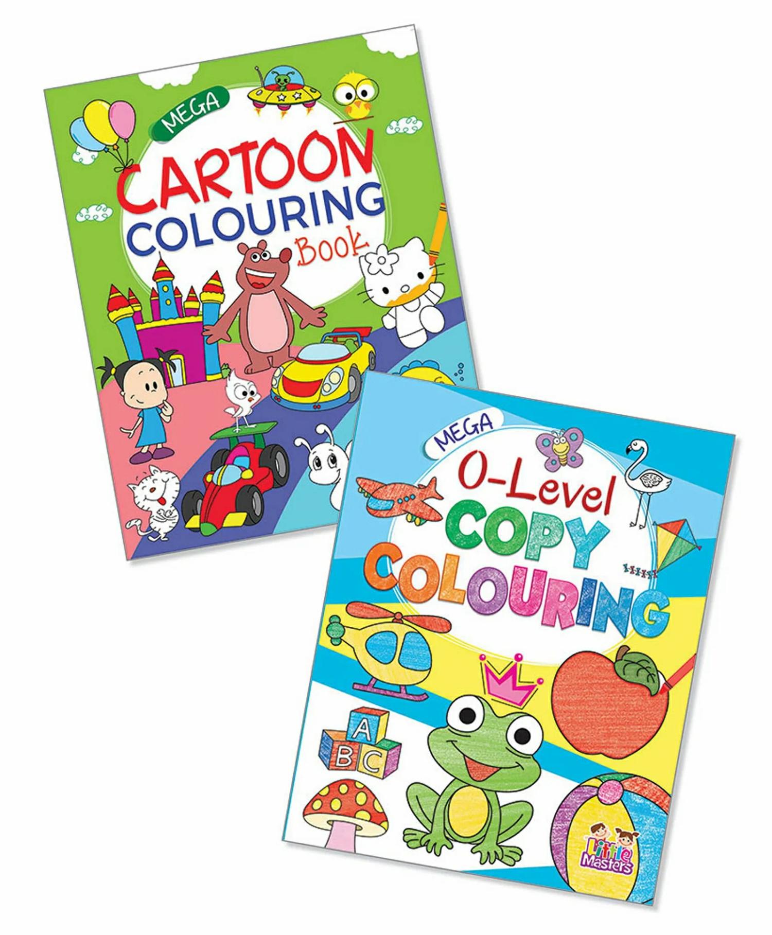 Mega Cartoon & Level Copy Coloring Books Set Of 2 – English  |   Drawing & Coloring Book Drawing & Coloring Book Drawing & Coloring Book