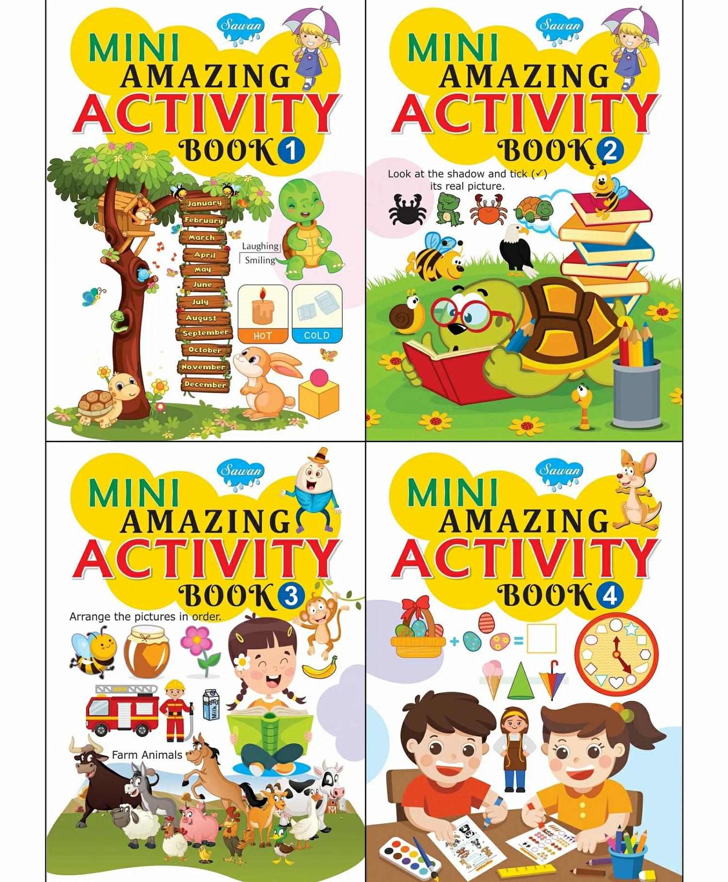 Mini Amazing Activity Books Pack Of 4 – English  |   Crafts, Hobbies & Activity Books Crafts, Hobbies & Activity Books Crafts