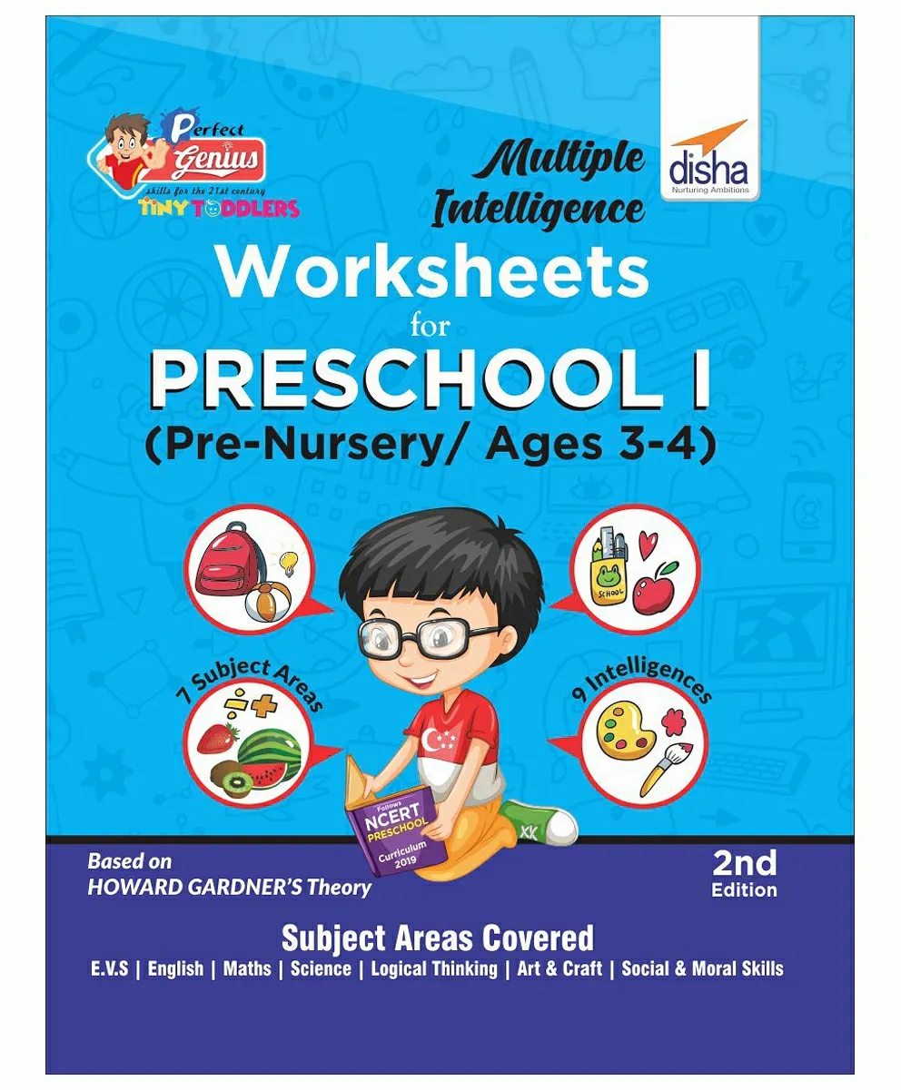 Multiple Intelligence Worksheets For Preschool I (Pre-Nursery/ Ages 3-4) 2Nd Edition [Paperback] Disha Experts  |   Academic Books Academic Books Academic Books