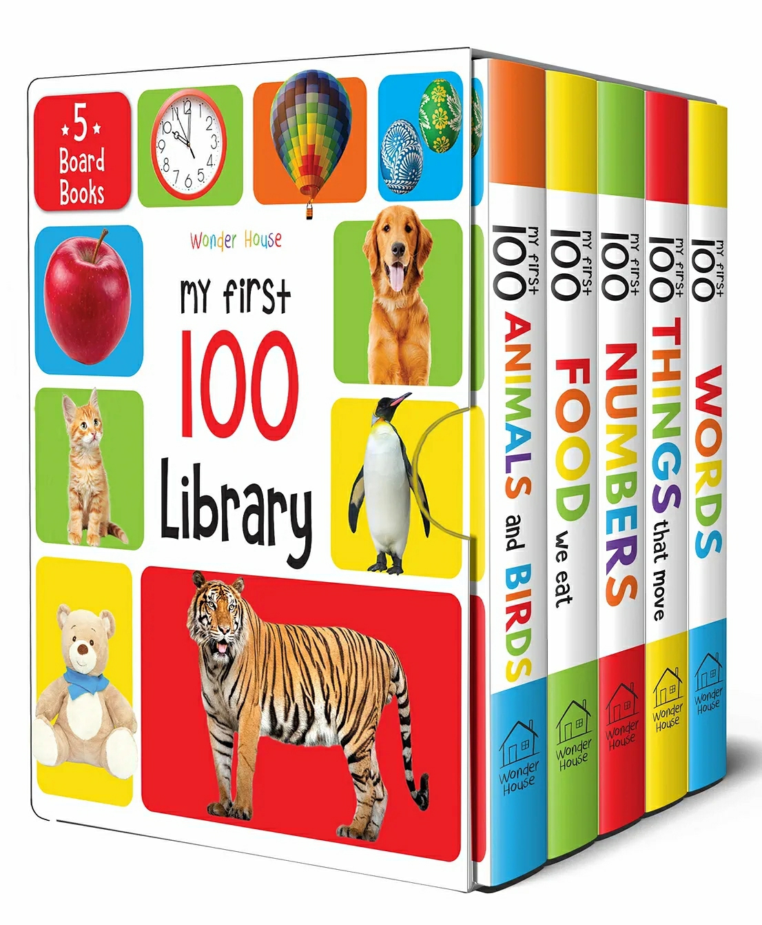 My First 100 Library Box Early Learning Board Books Set Of 5 – English  |   Board Books Board Books Board Books