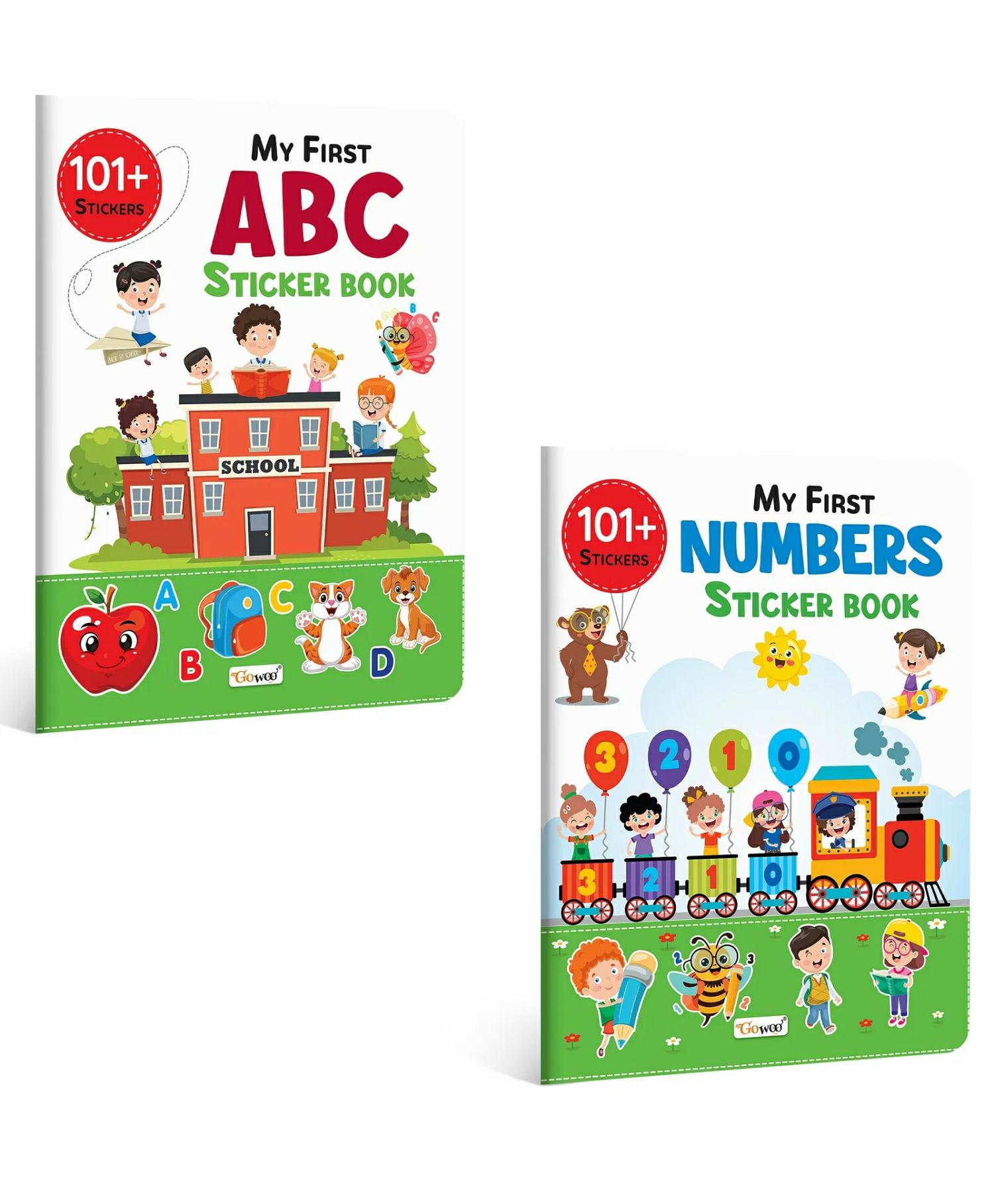 My First Abc And Numbers Sticker Book With 101+ Stickers | Combo Of 2 Sticker Books | My First Sticker Books, Children Learning Books.  |   Read & Learn Read & Learn Read & Learn