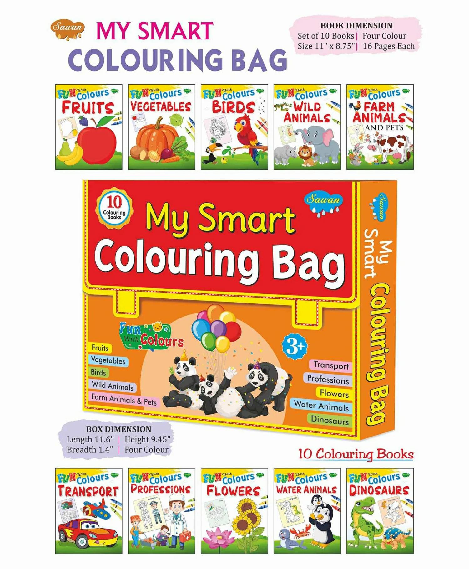 My First Colouring Set Colouring Books Pack Of 10 – English  |   Drawing & Coloring Book Drawing & Coloring Book Drawing & Coloring Book