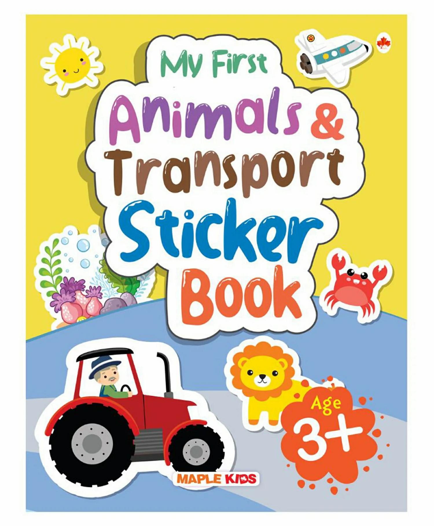 My First Sticker Book Animals And Transport  Activity Book For Kids With 100+ Stickers – English  |   Sticker Books Picture Books Picture Books