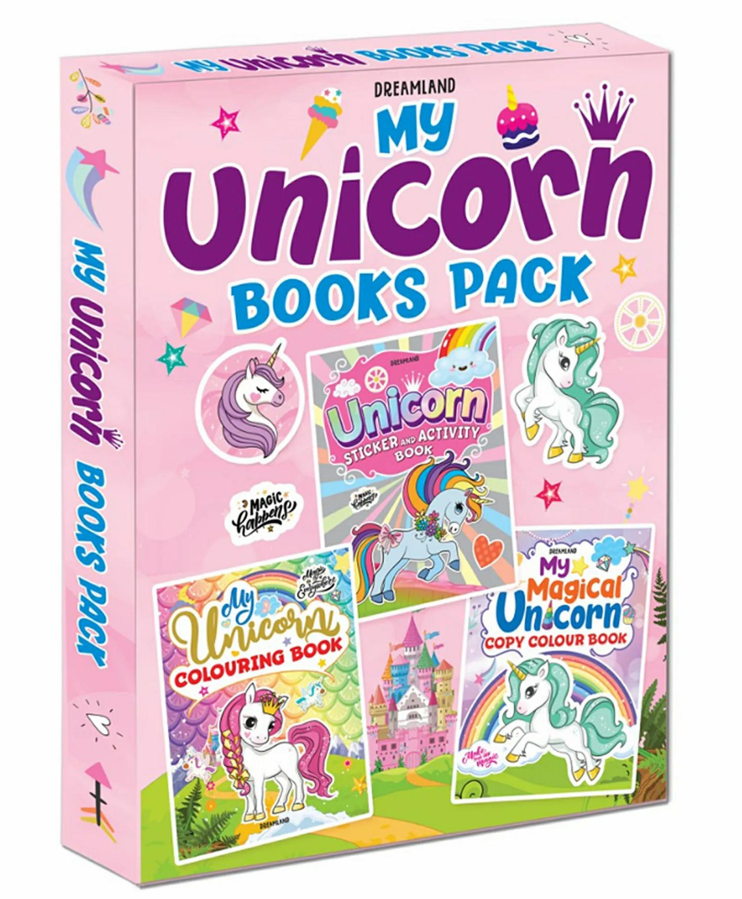 My Unicorn Sticker And Activity Copy Colour And Colouring Books Pack Of 3 – English  |   Drawing & Coloring Book Drawing & Coloring Book Drawing & Coloring Book