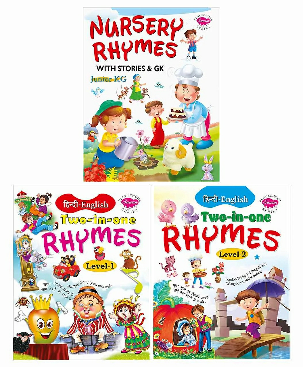 Nursery Rhymes With Stories And G.K Pack Of 3 – Hindi English  |   Rhymes & Poetry Books Rhymes & Poetry Books Rhymes & Poetry Books