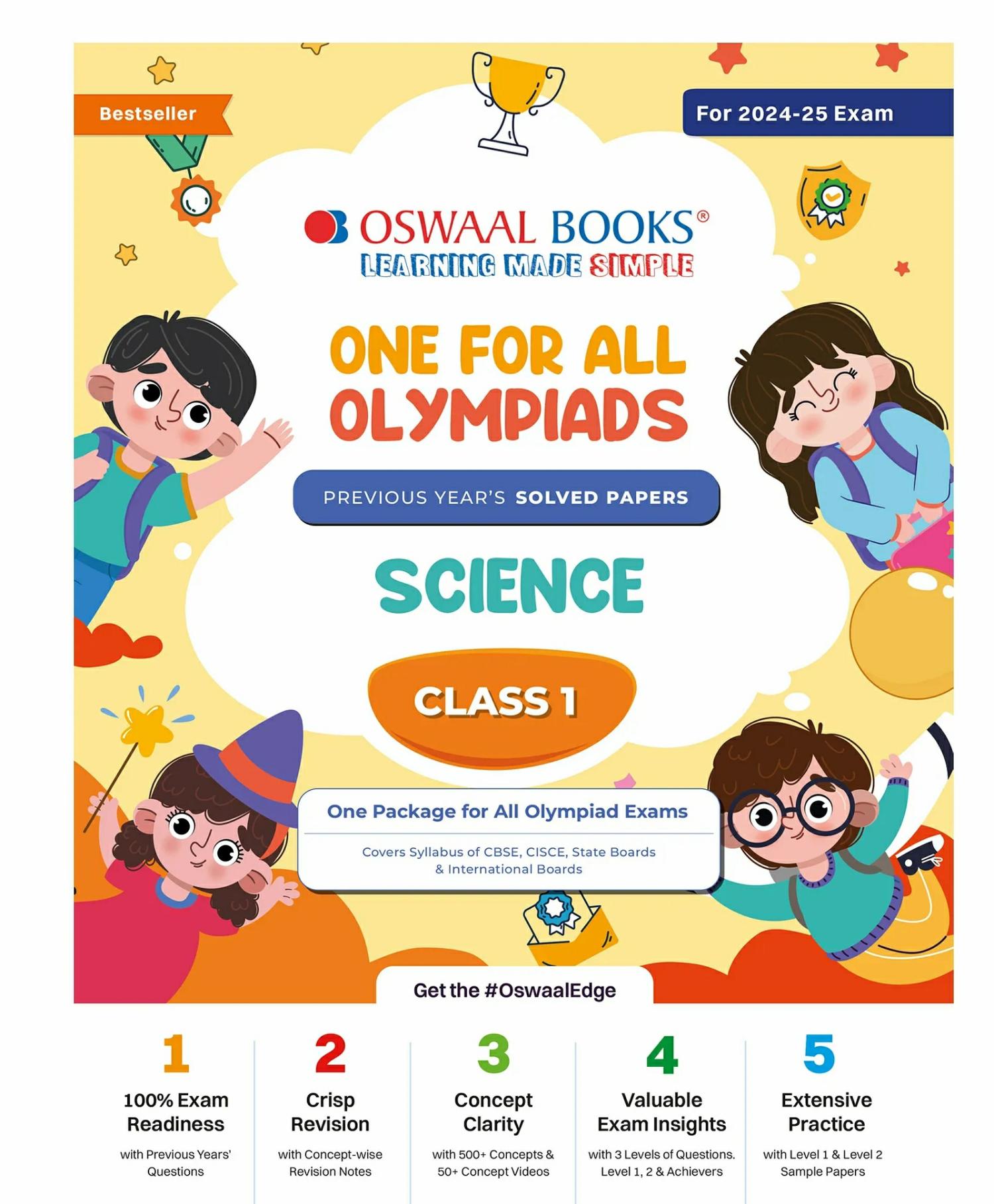 One For All Olympiad Class 1 Science | Previous Years Solved Papers | For 2024-25 Exam  |   Academic Books Academic Books Academic Books