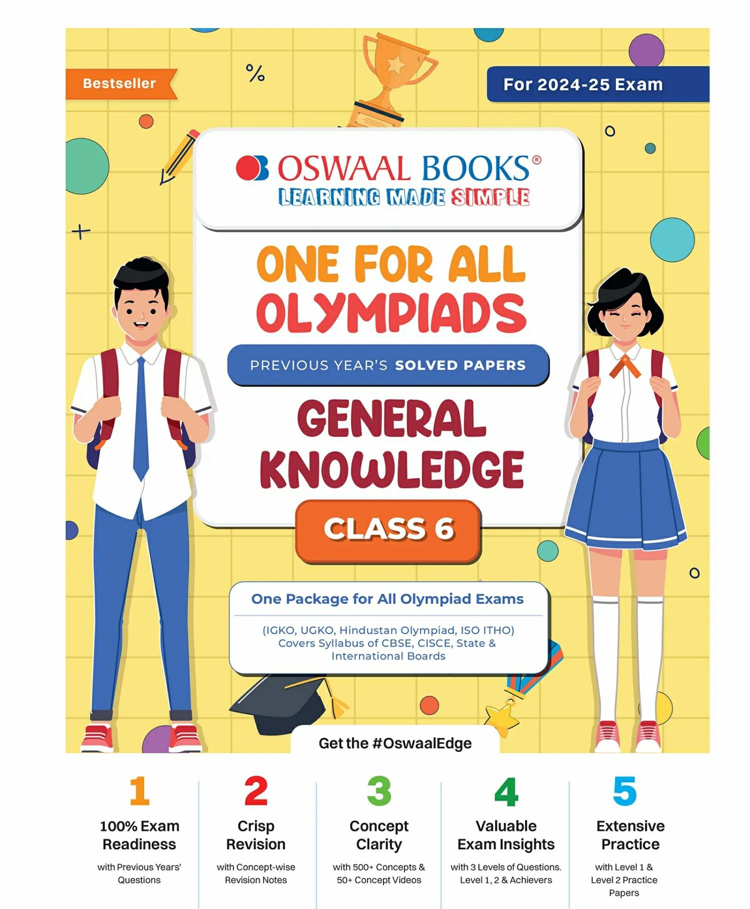 One For All Olympiad Class 6 General Knowledge | Previous Years Solved Papers | For 2024-25 Exam  |   Academic Books Academic Books Academic Books