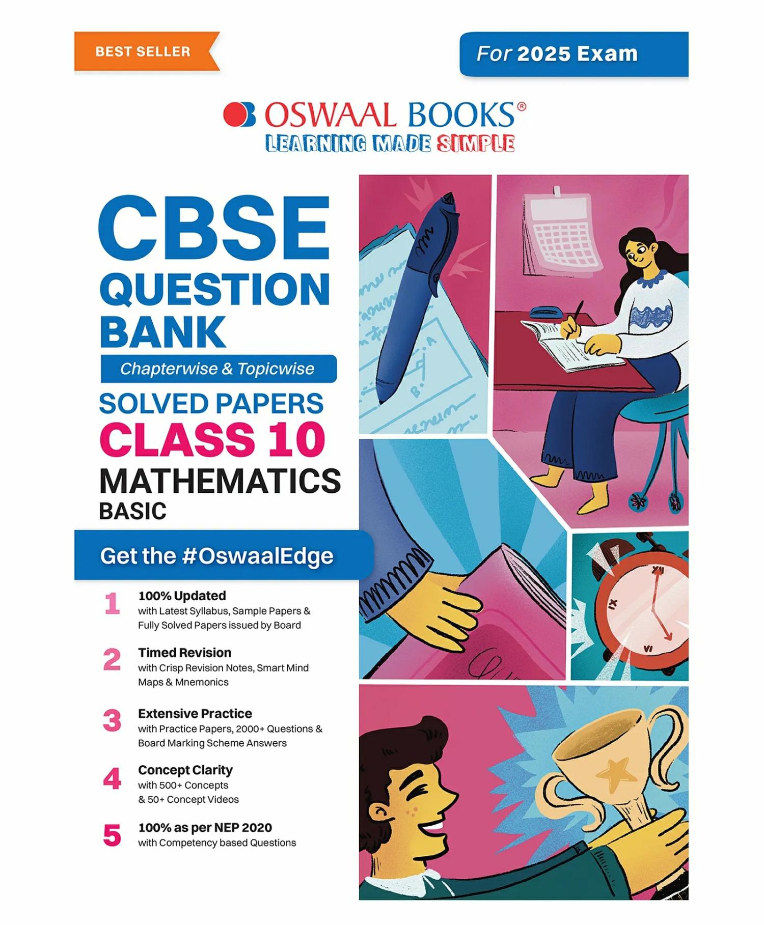 Oswaal Cbse Question Bank Class 10 Mathematics (Basic), Chapterwise And Topicwise Solved Papers For Board Exams 2025  |   Academic Books Academic Books Academic Books