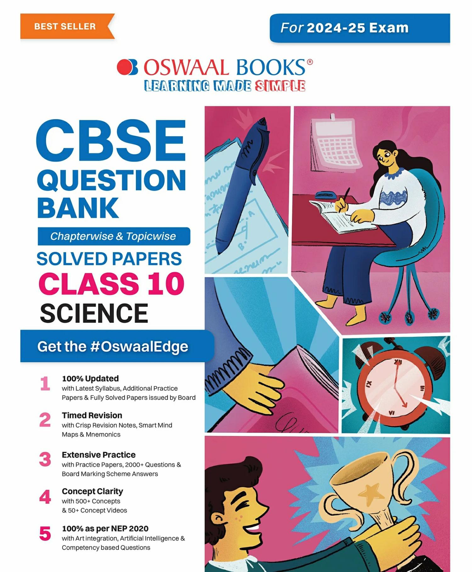 Oswaal Cbse Question Bank Class 10 Science, Chapterwise And Topicwise Solved Papers For Board Exams 2025  |   Academic Books Academic Books Academic Books