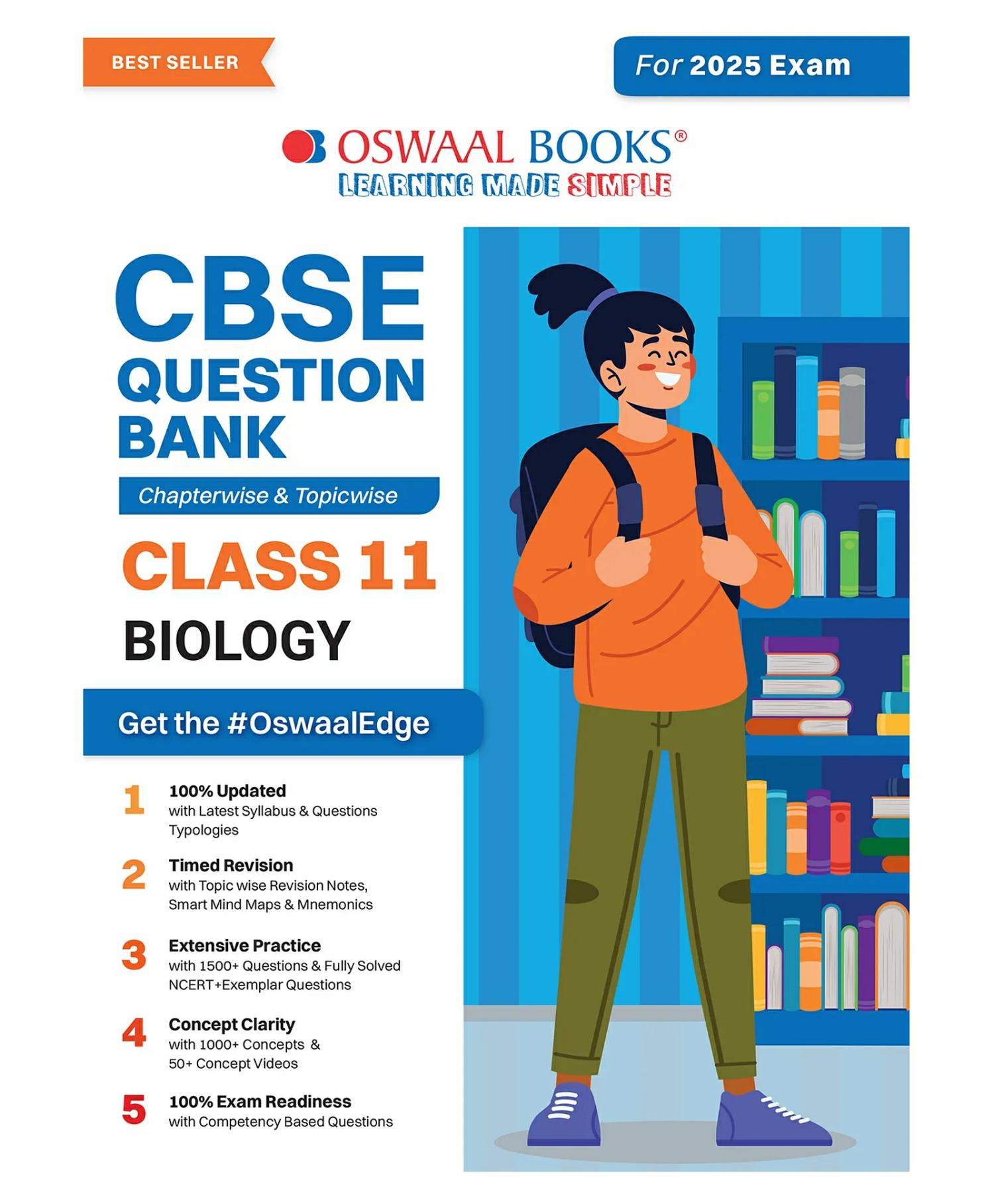 Oswaal Cbse Question Bank Class 11 Biology, Chapterwise And Topicwise Solved Papers For 2025 Exams  |   Academic Books Academic Books Academic Books