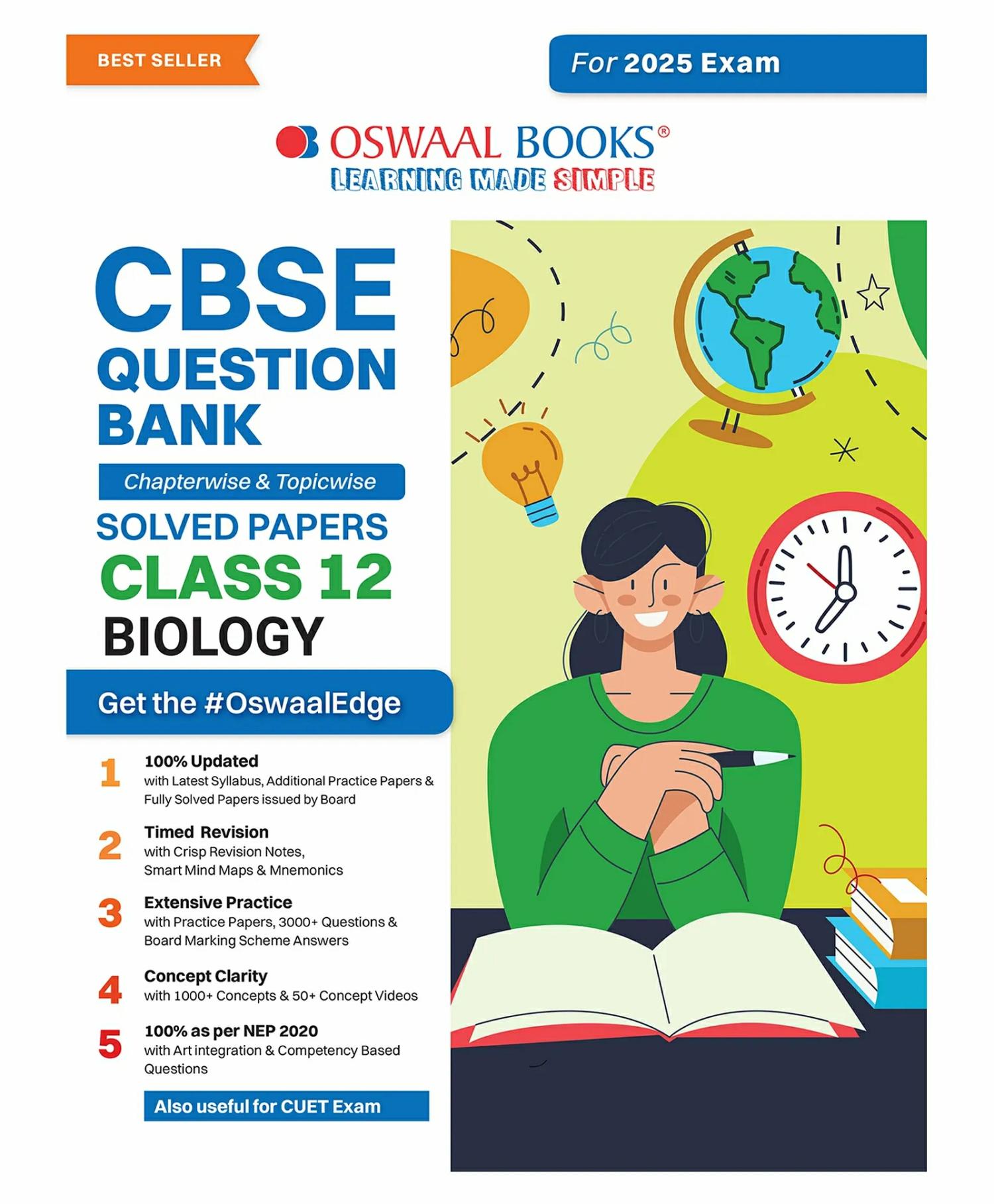 Oswaal Cbse Question Bank Class 12 Biology, Chapterwise And Topicwise Solved Papers For Board Exams 2025  |   Academic Books Academic Books Academic Books