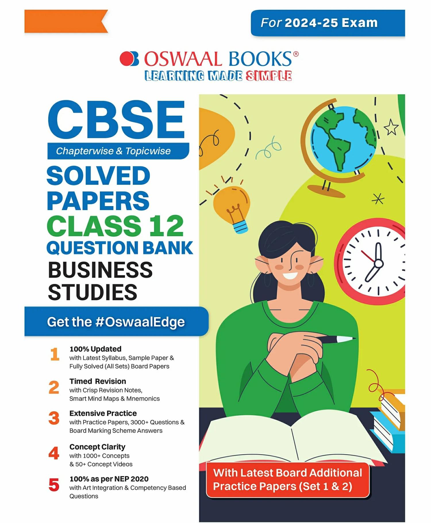 Oswaal Cbse Question Bank Class 12 Business Studies, Chapterwise And Topicwise Solved Papers For Board Exams 2025  |   Academic Books Academic Books Academic Books