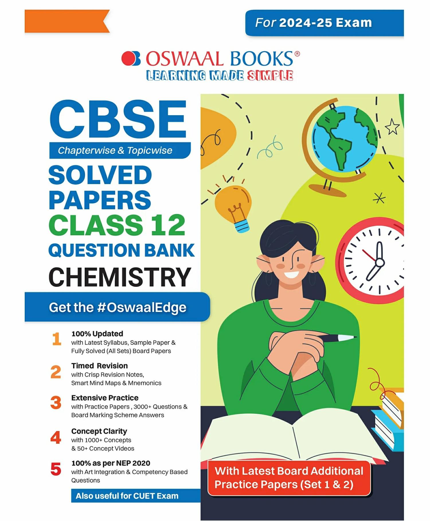 Oswaal Cbse Question Bank Class 12 Chemistry, Chapterwise And Topicwise Solved Papers For Board Exams 2025  |   Academic Books Academic Books Academic Books