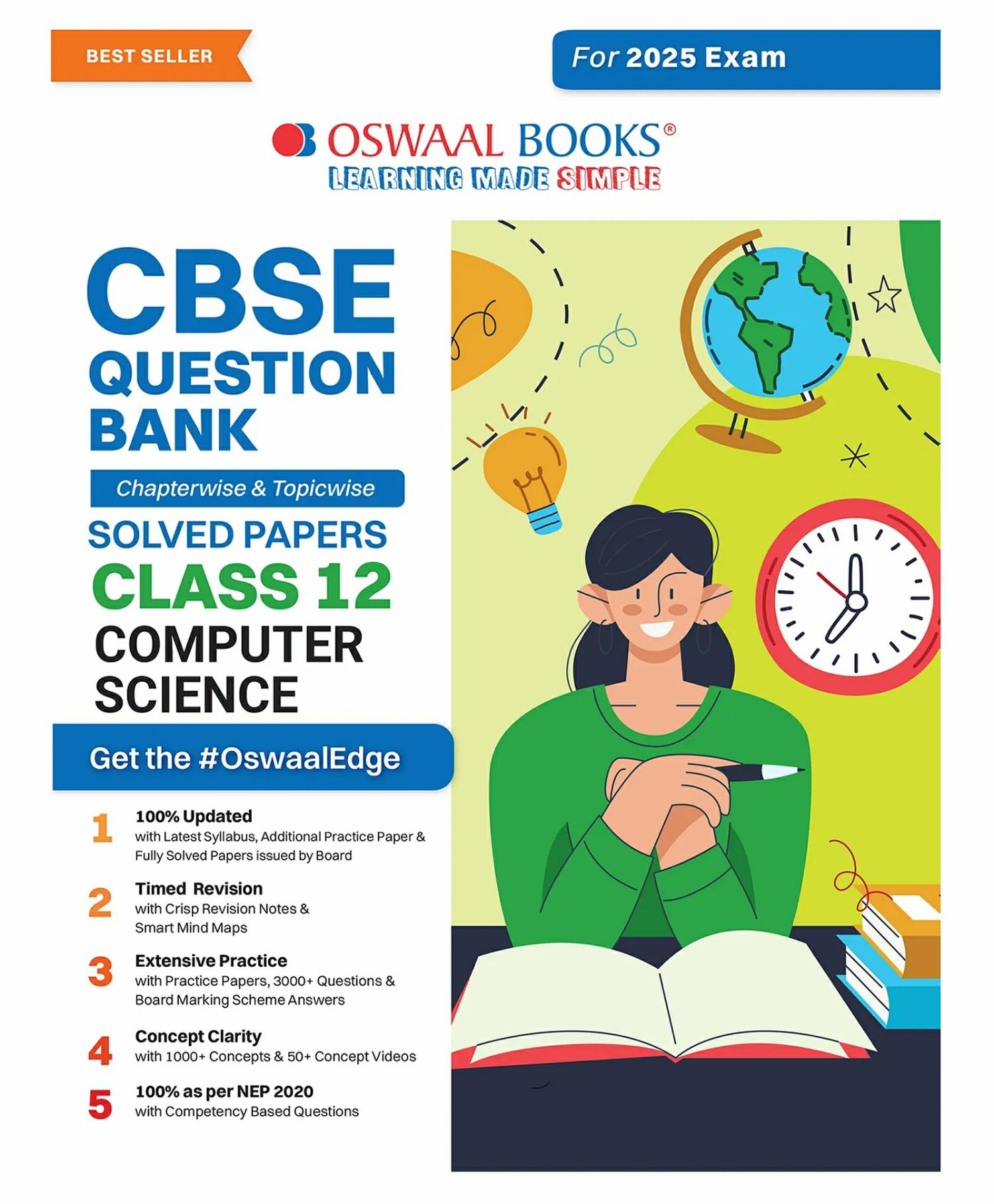 Oswaal Cbse Question Bank Class 12 Computer Science, Chapterwise And Topicwise Solved Papers For Board Exams 2025  |   Academic Books Academic Books Academic Books