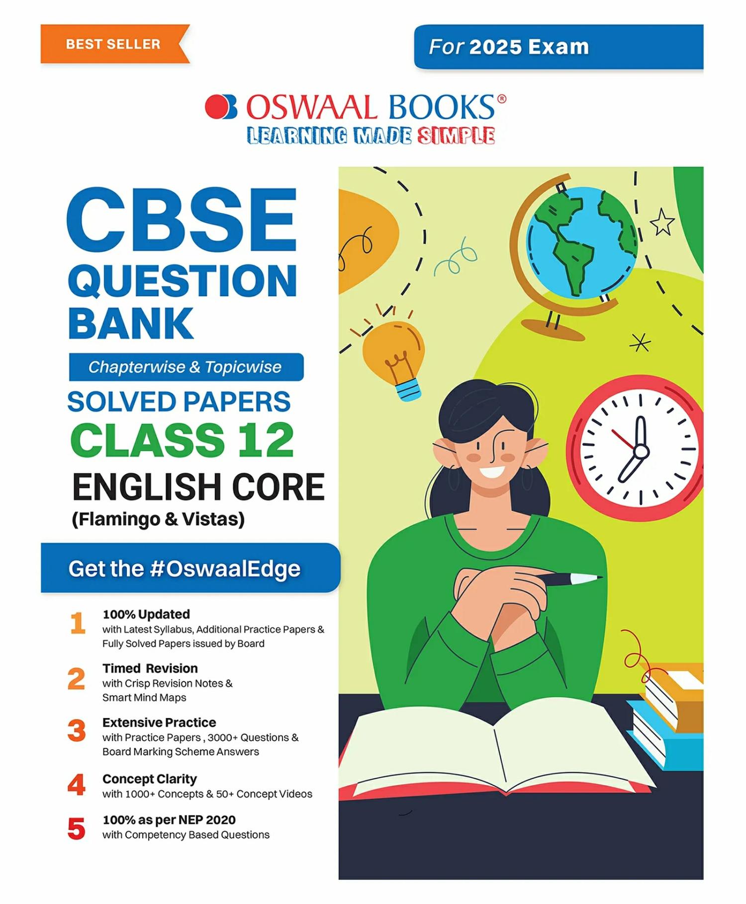 Oswaal Cbse Question Bank Class 12 English Core, Chapterwise And Topicwise Solved Papers For Board Exams 2025  |   Academic Books Academic Books Academic Books