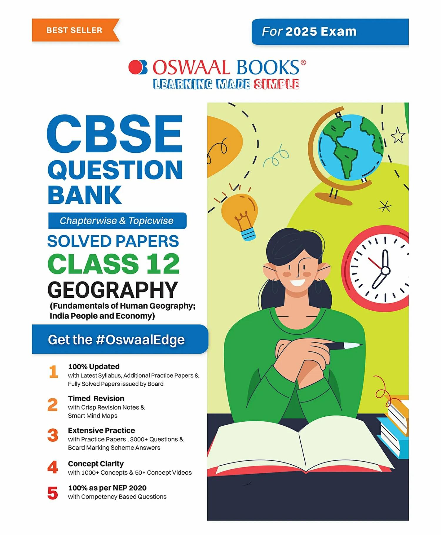 Oswaal Cbse Question Bank Class 12 Geography, Chapterwise And Topicwise Solved Papers For Board Exams 2025  |   Academic Books Academic Books Academic Books