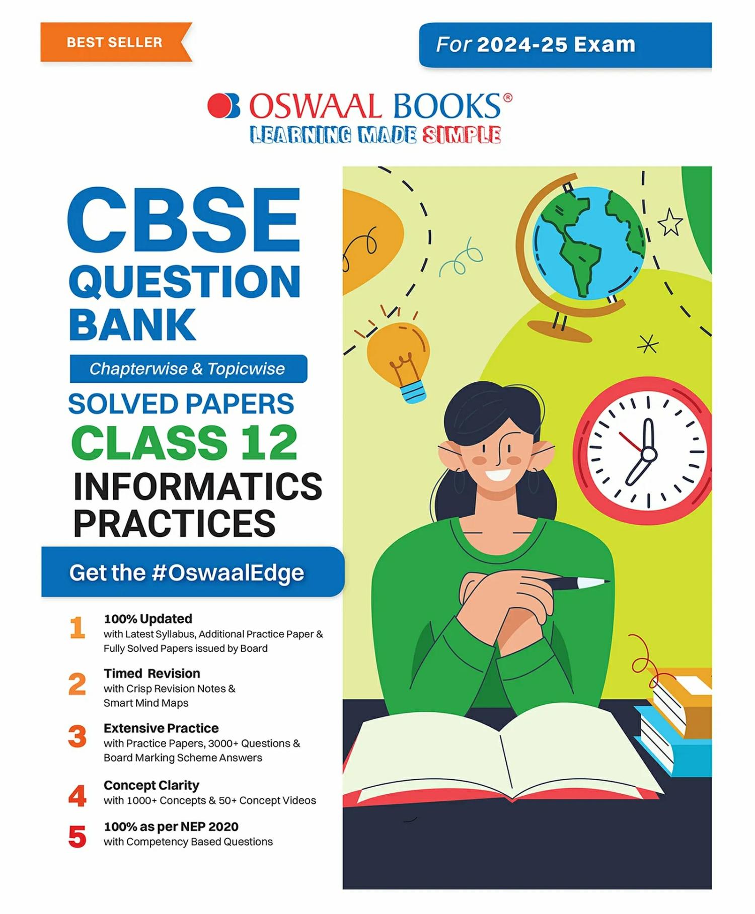 Oswaal Cbse Question Bank Class 12 Informatics Practices, Chapterwise And Topicwise Solved Papers For Board Exams 2025  |   Academic Books Academic Books Academic Books