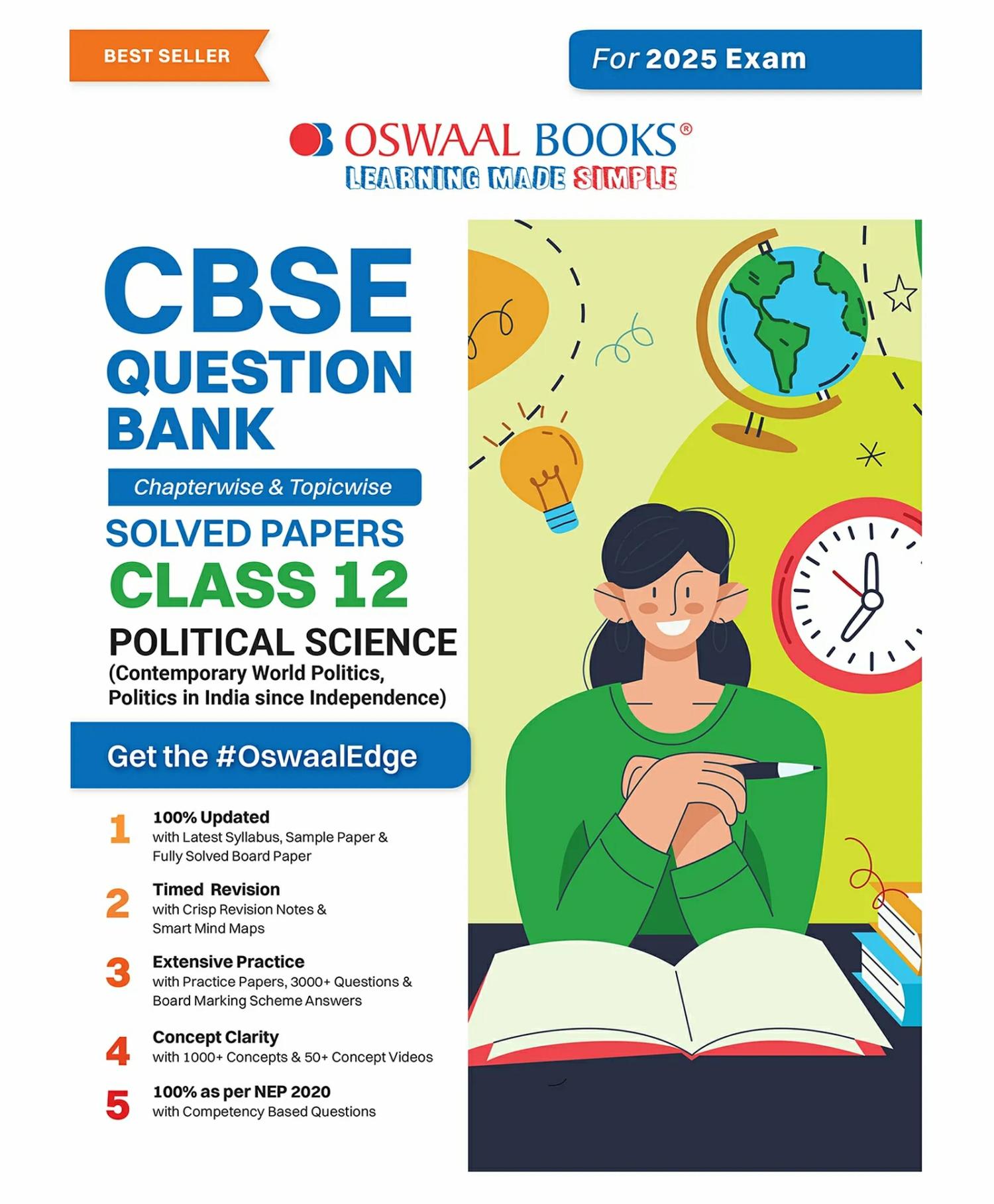 Oswaal Cbse Question Bank Class 12 Political Science, Chapterwise And Topicwise Solved Papers For Board Exams 2025  |   Academic Books Academic Books Academic Books