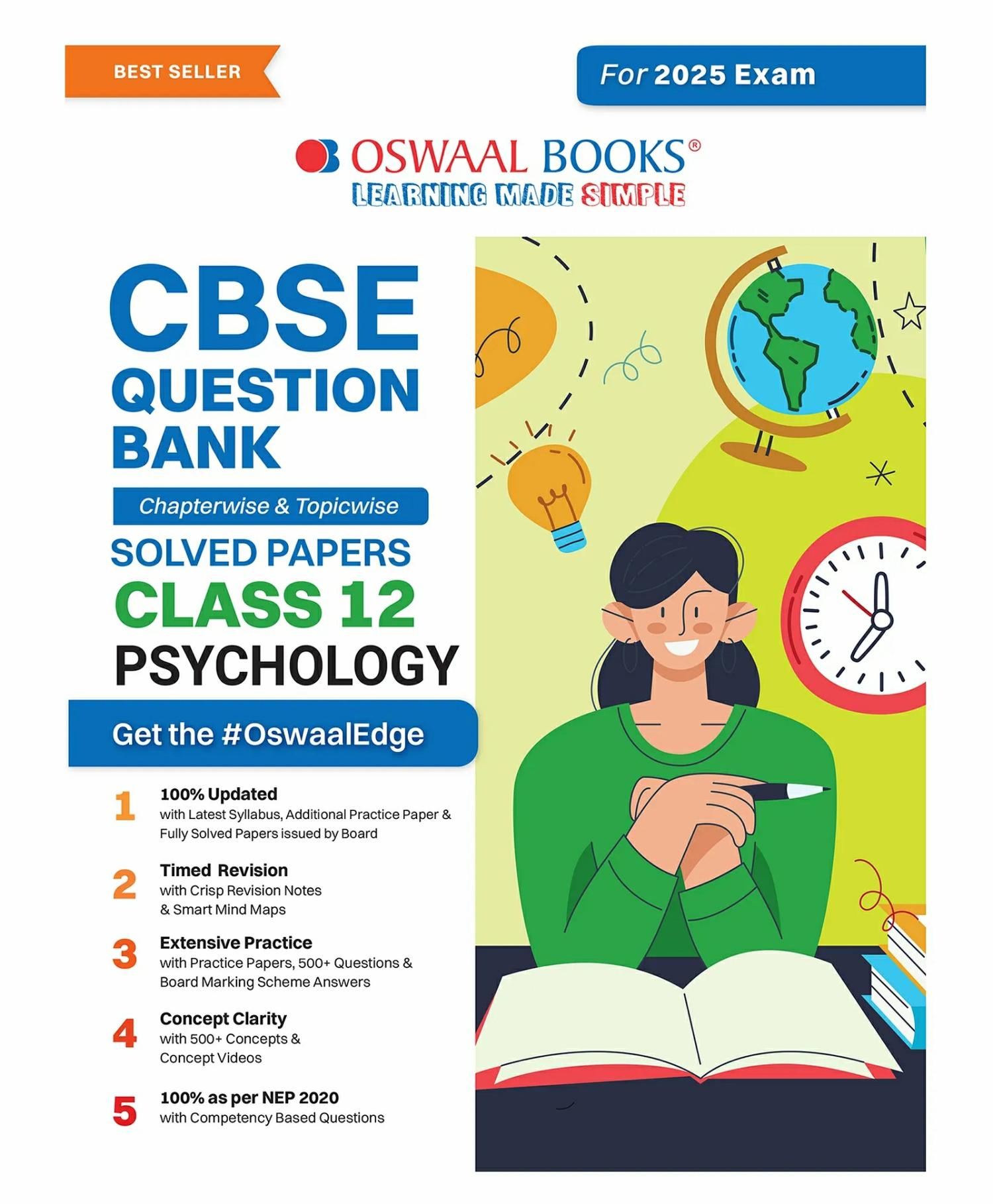 Oswaal Cbse Question Bank Class 12 Psychology, Chapterwise And Topicwise Solved Papers For Board Exams 2025  |   Academic Books Academic Books Academic Books