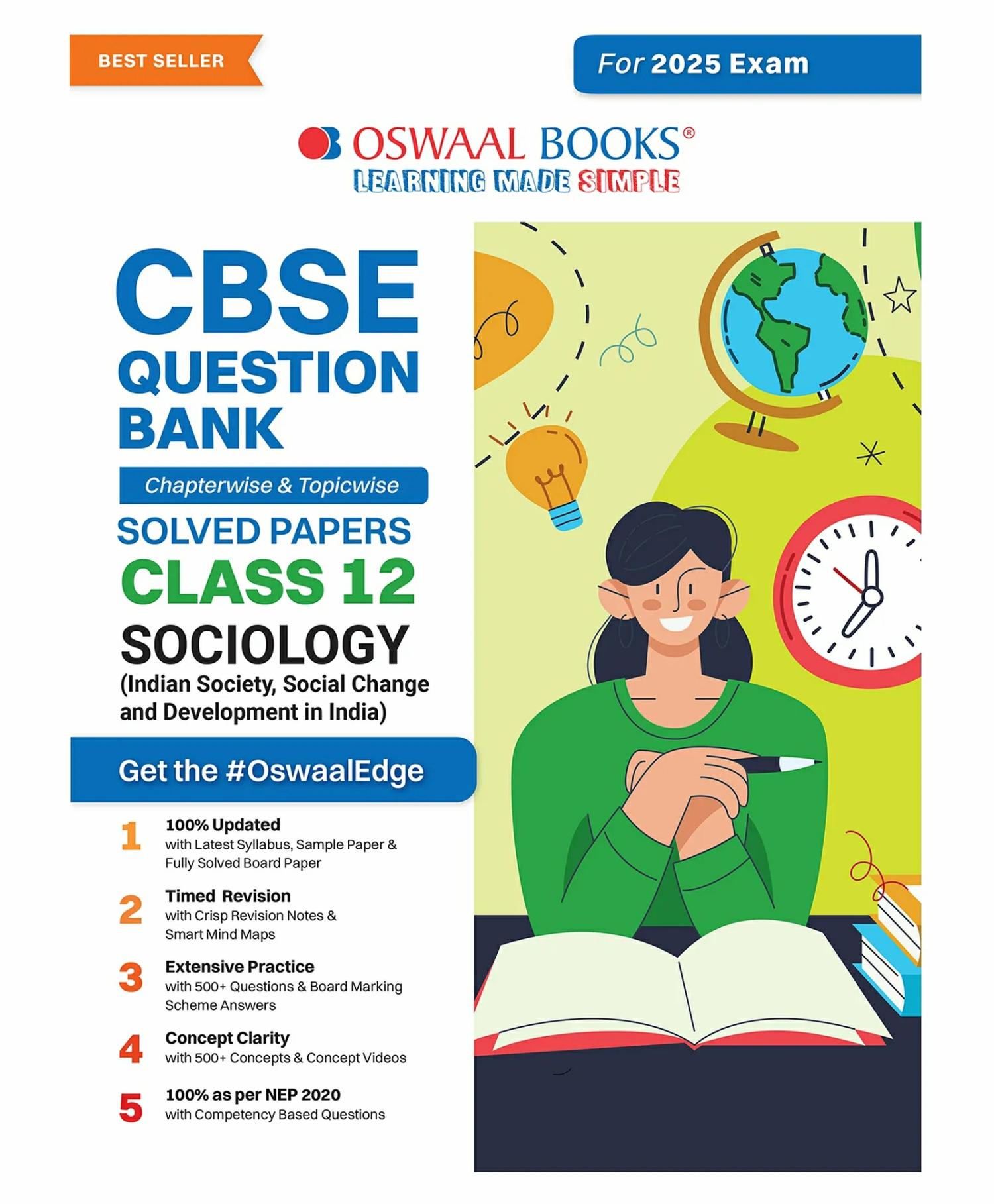 Oswaal Cbse Question Bank Class 12 Sociology, Chapterwise And Topicwise Solved Papers For Board Exams 2025  |   Academic Books Academic Books Academic Books