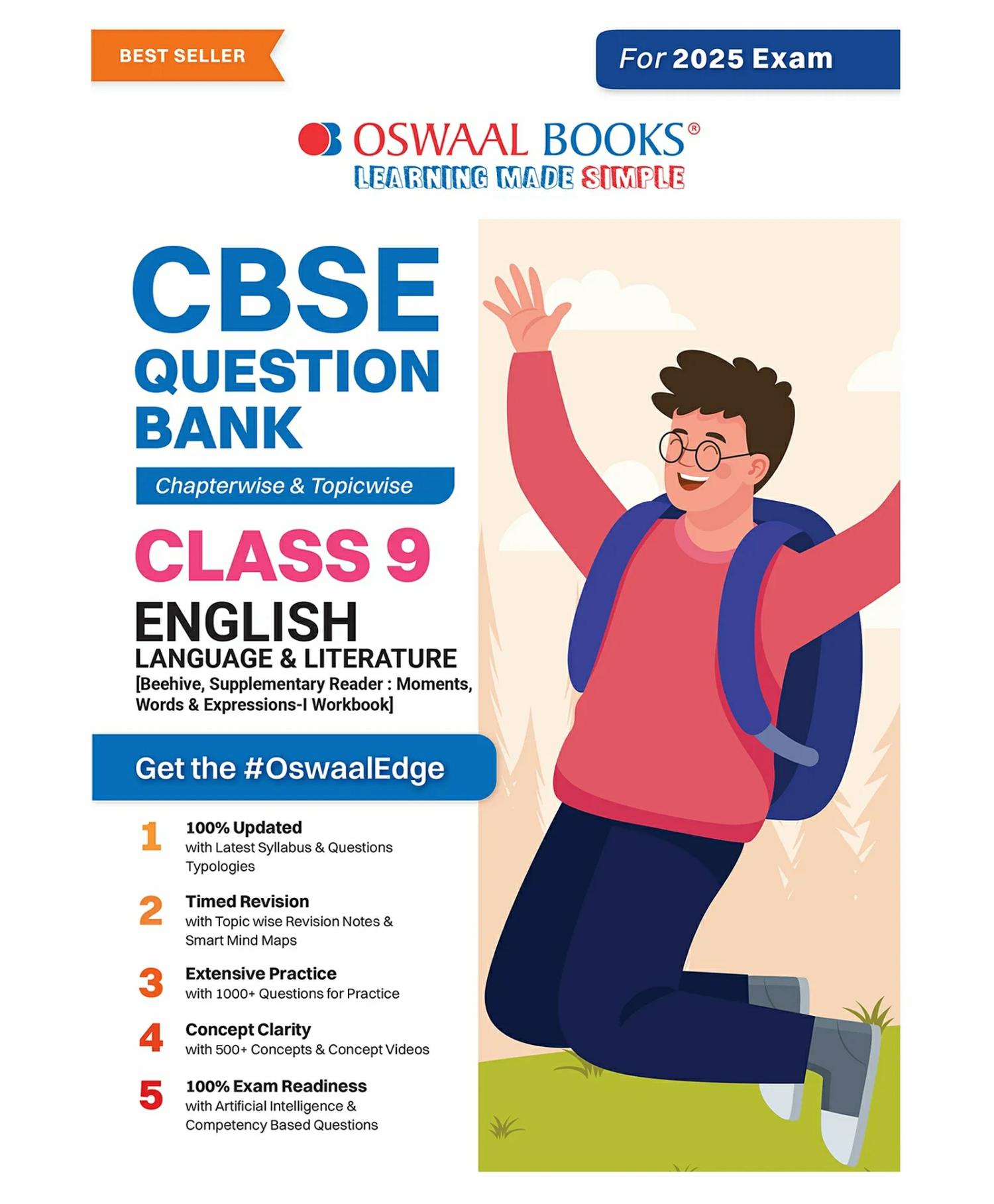 Oswaal Cbse Question Bank Class 9 English Language & Literature, Chapterwise And Topicwise Solved Papers For 2025 Exams  |   Academic Books Academic Books Academic Books