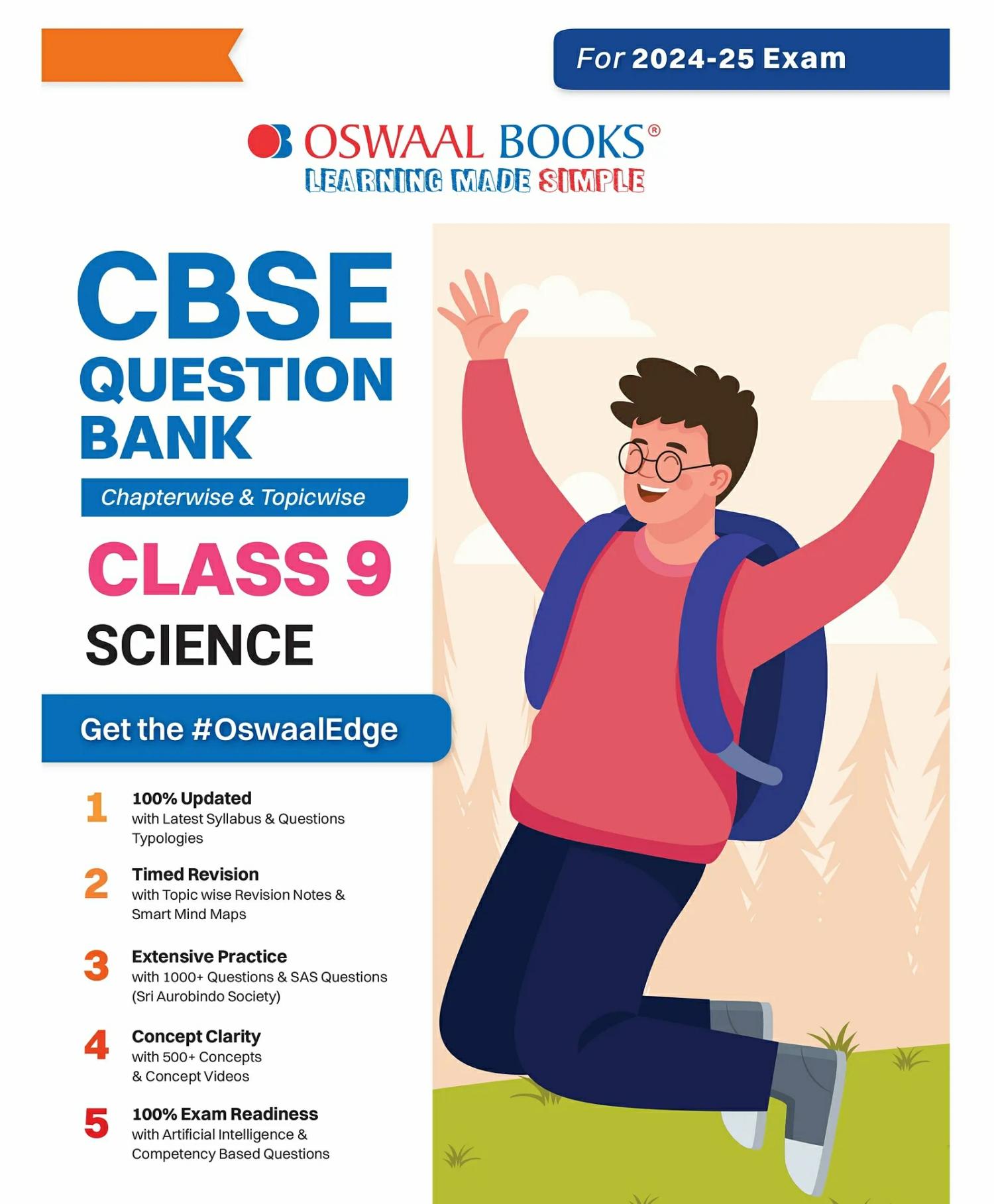 Oswaal Cbse Question Bank Class 9 Science, Chapterwise And Topicwise Solved Papers For 2025 Exams  |   Academic Books Academic Books Academic Books