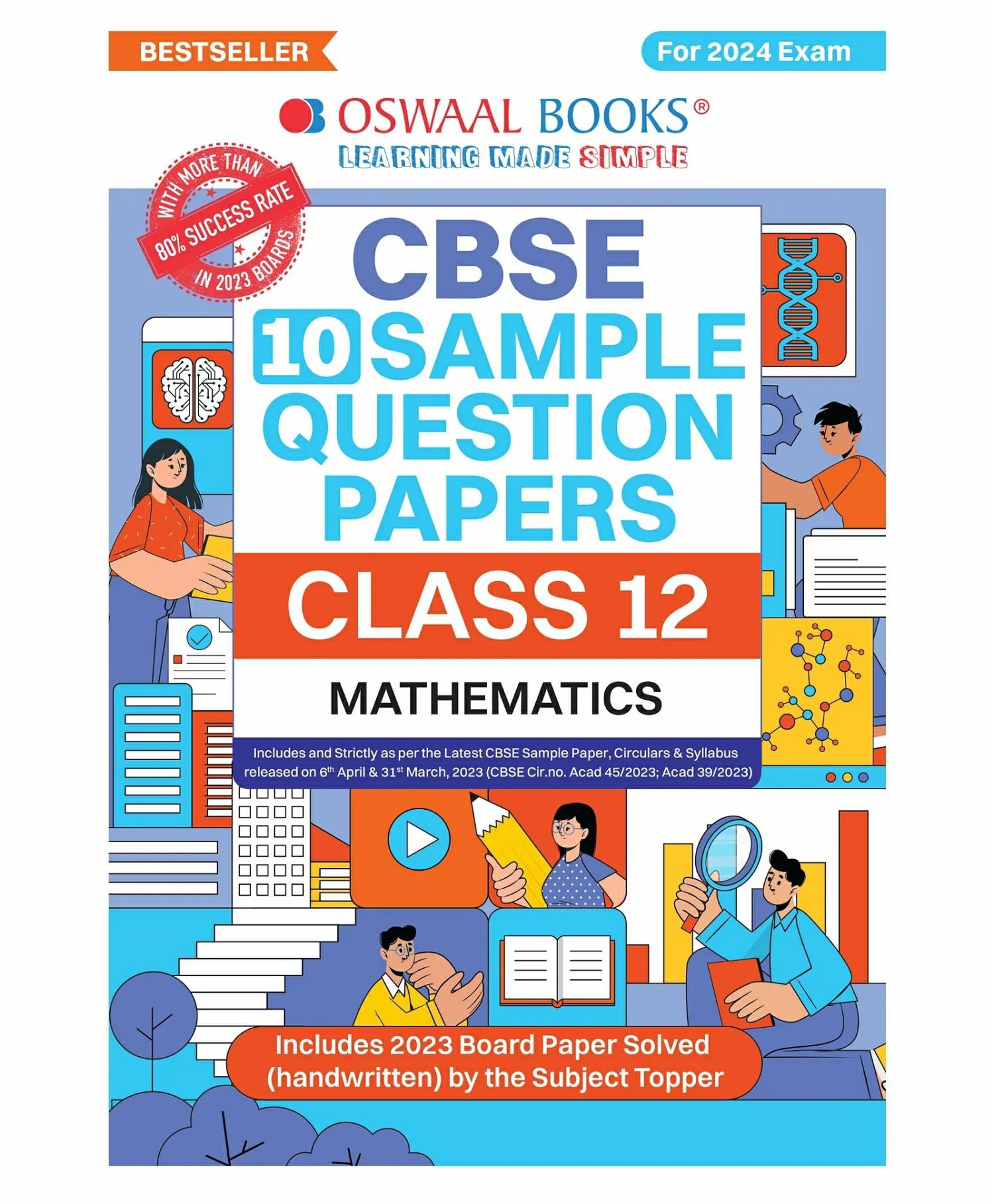 Oswaal  Cbse Sample Question Papers Class 12 Mathematics (For Board Exams 2024) | 2023-24  |   Academic Books Academic Books Academic Books