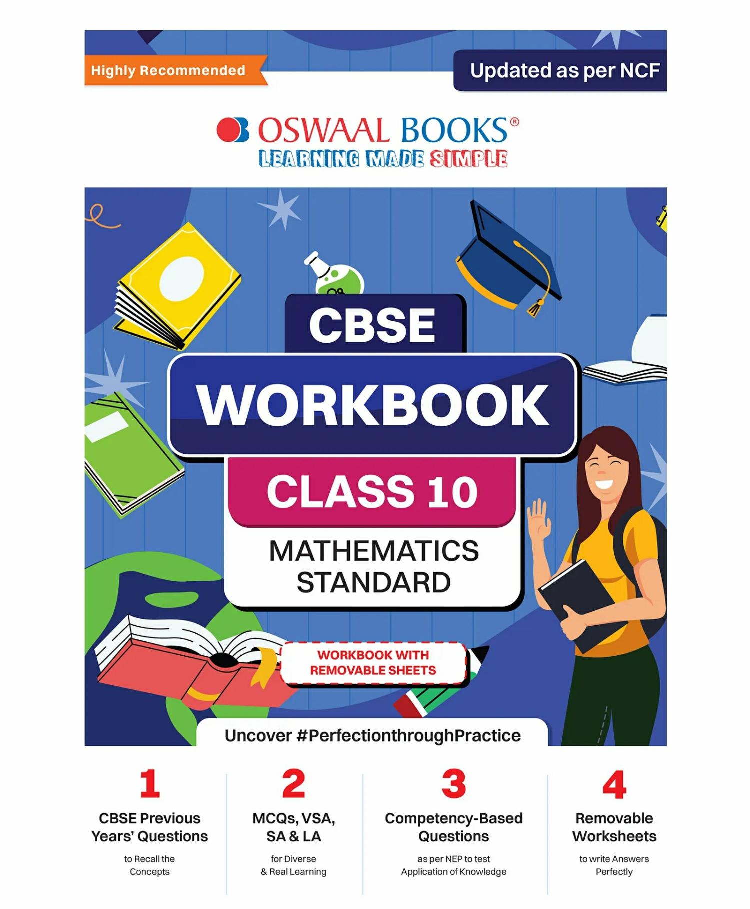 Oswaal Cbse Workbook Class 10 Mathematics Standard | Updated As Per Ncf | For Latest Exam  |   Academic Books Academic Books Academic Books