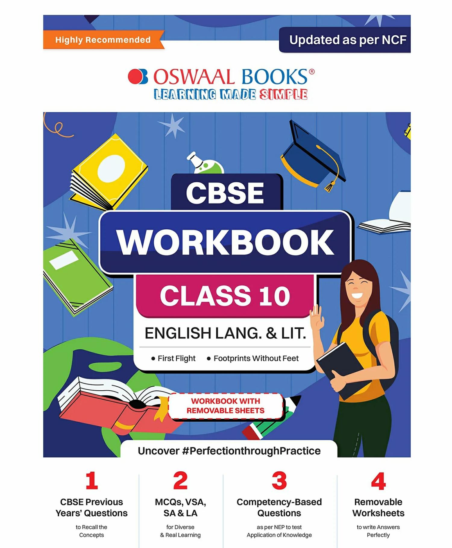 Oswaal Cbse Workbook | English Language And Literature | Class 10 | Updated As Per Ncf | For Better Results | For 2024 Exam  |   Academic Books Academic Books Academic Books