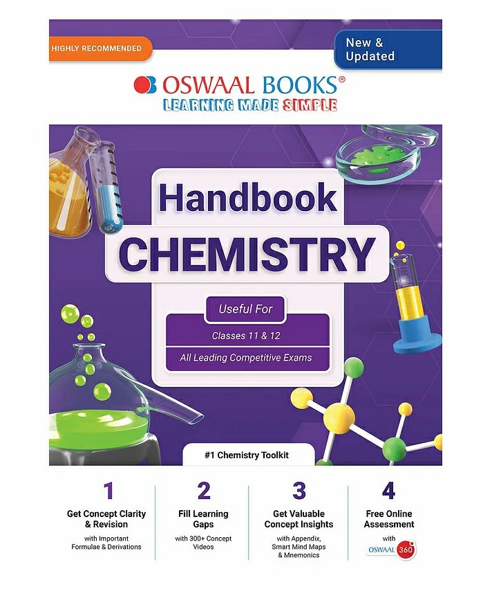 Oswaal  Handbook Classes 11 & 12 All Leading Competitive Exams (New & Updated) Chemistry – English  |   Academic Books Academic Books Academic Books