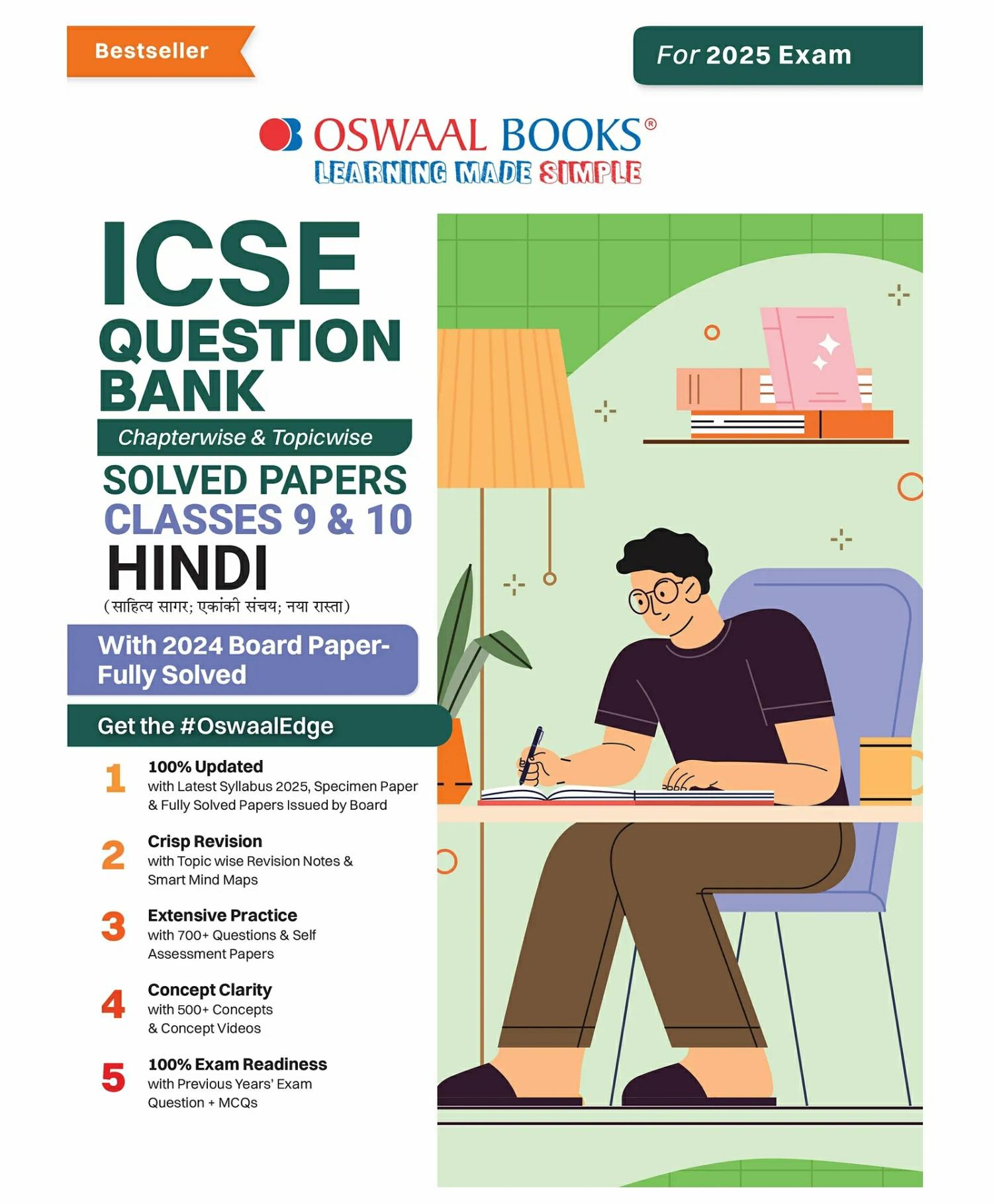 Oswaal Icse Question Bank Chapter-Wise Topic-Wise Class 9 & 10 Hindi | For 2025 Board Exams  |   Academic Books Academic Books Academic Books