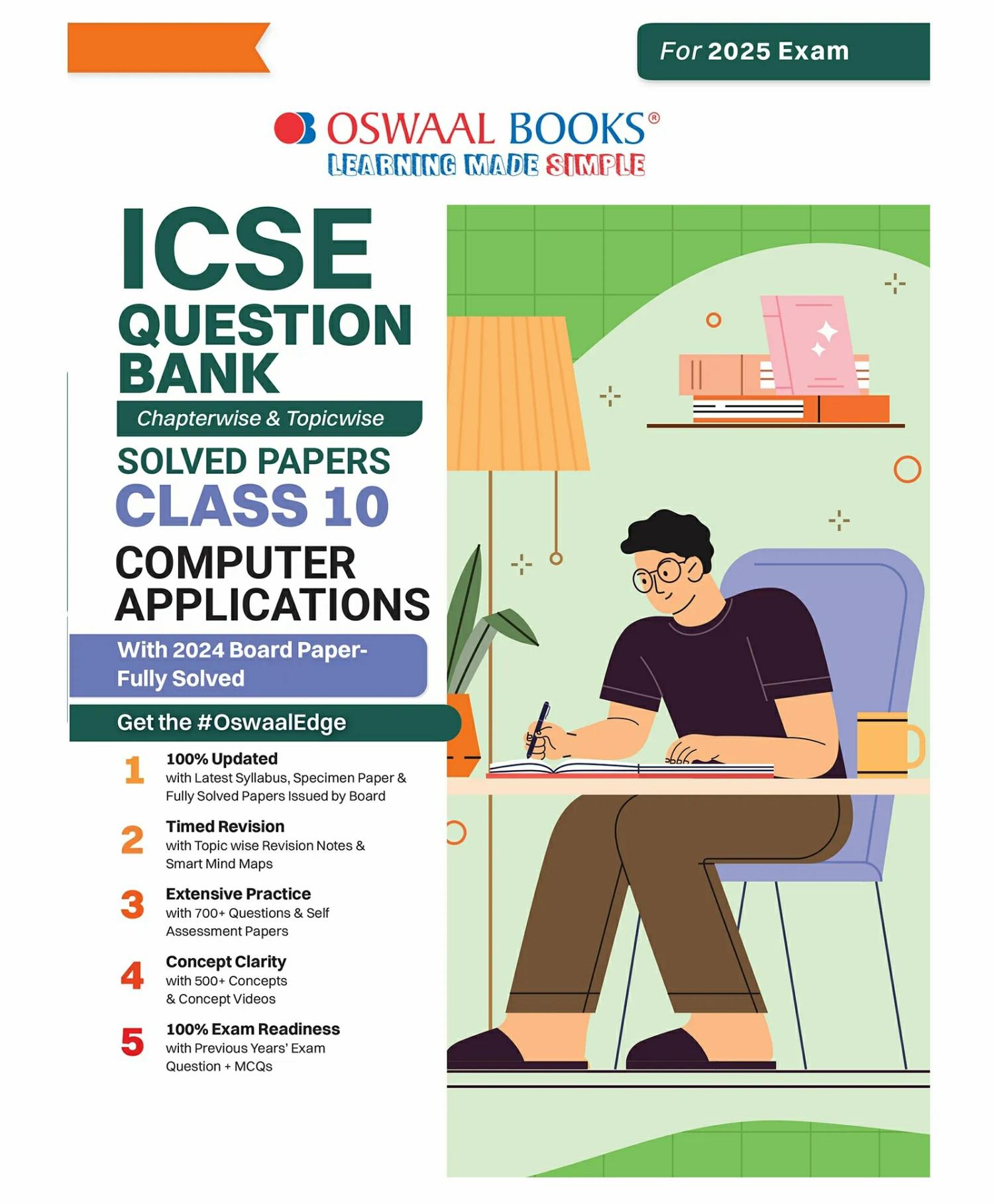 Oswaal Icse Question Bank Class 10 Computer Application | Chapterwise | Topicwise | Solved Papers | For 2025 Board Exams  |   Academic Books Academic Books Academic Books