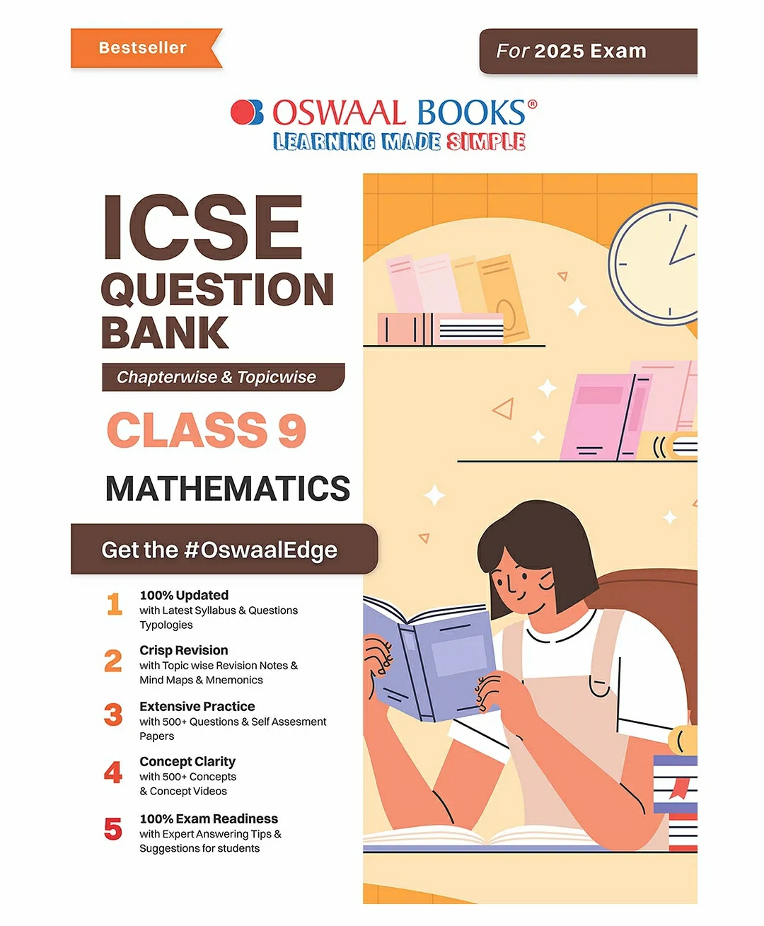 Oswaal Icse Question Bank Class 9 Mathematics | Chapterwise | Topicwise  | Solved Papers  | For 2025 Exams  |   Academic Books Academic Books Academic Books