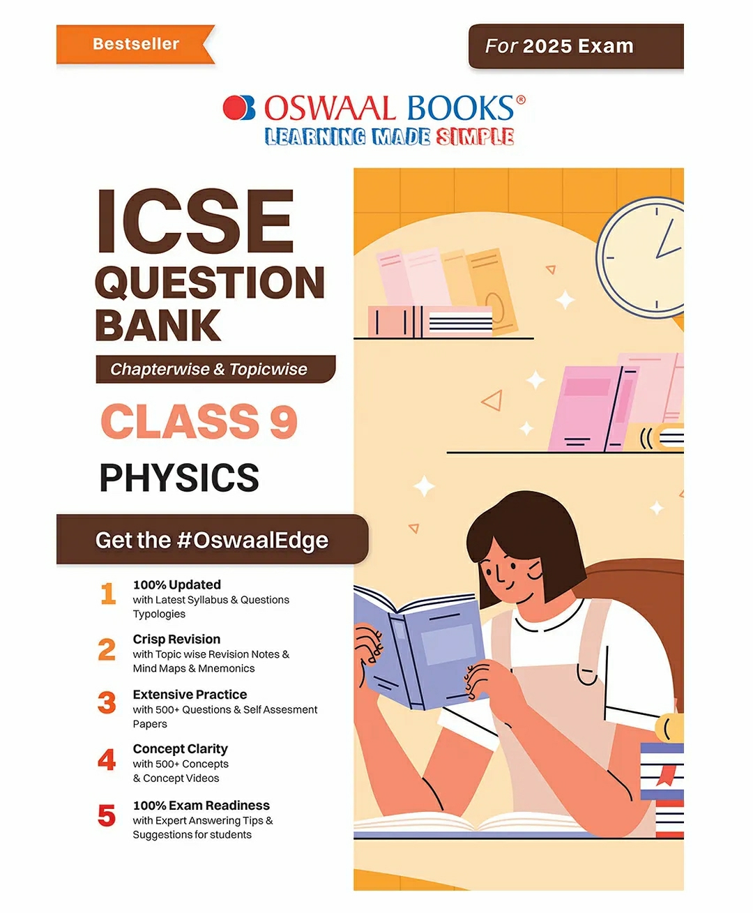 Oswaal Icse Question Bank Class 9 Physics | Chapterwise | Topicwise  | Solved Papers  | For 2025 Exams  |   Academic Books Academic Books Academic Books