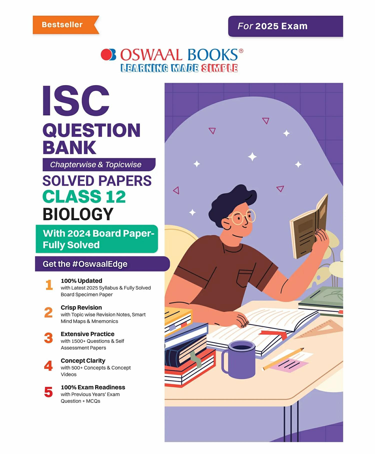 Oswaal Isc Question Bank Chapter-Wise Topic-Wise Class 12 Biology | For 2025 Board Exams  |   Academic Books Academic Books Academic Books