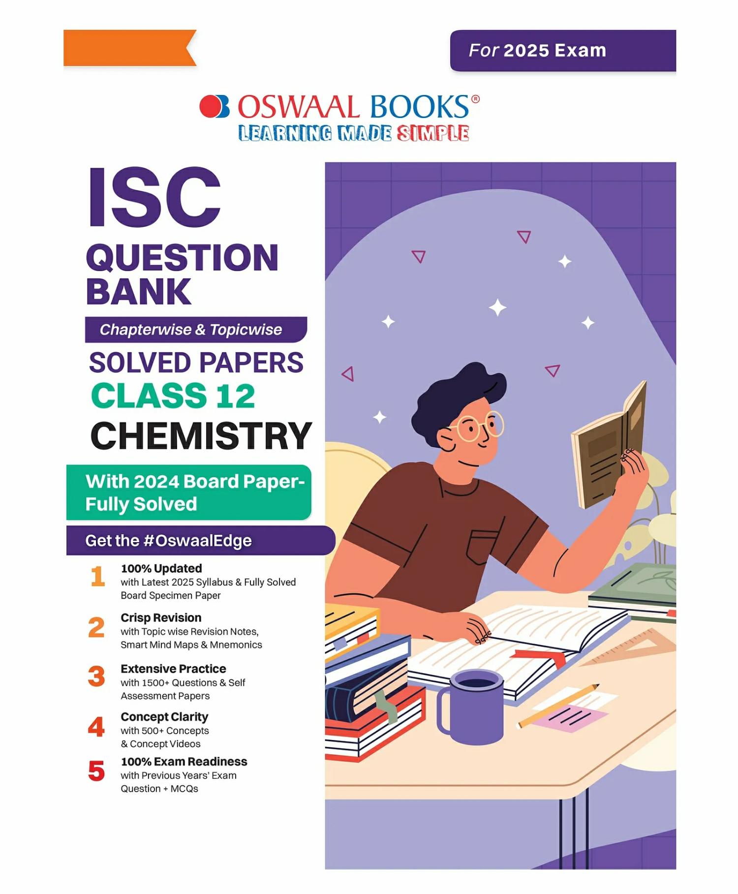 Oswaal Isc Question Bank Chapter-Wise Topic-Wise Class 12 Chemistry | For 2025 Board Exams  |   Academic Books Academic Books Academic Books