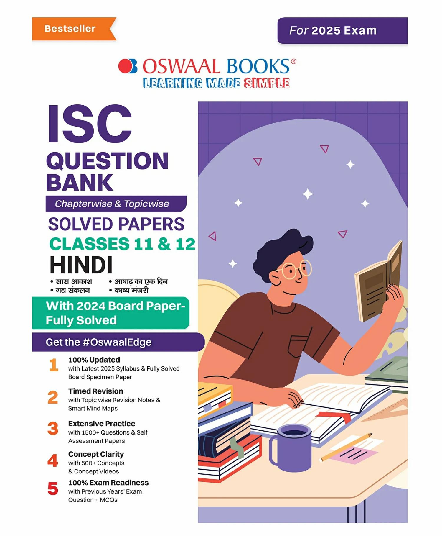 Oswaal Isc Question Bank Class 11 & 12 Hindi | Chapterwise | Topicwise | Solved Papers | For 2025 Exams  |   Academic Books Academic Books Academic Books