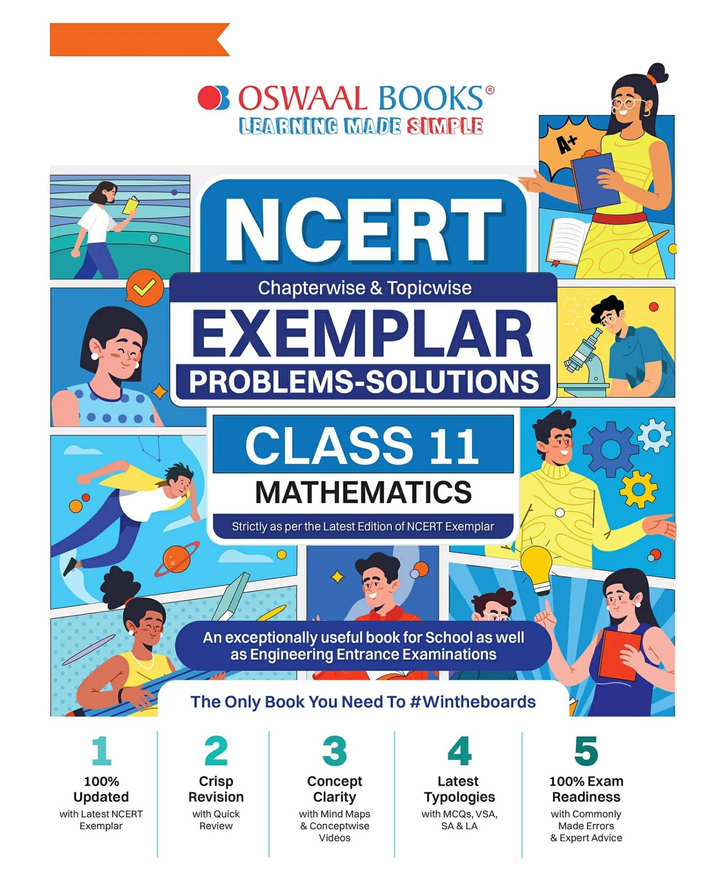 Oswaal  Ncert Exemplar Problems – Solutions Class 11 For 2024 Exam – Mathematics Book  |   Academic Books Academic Books Academic Books