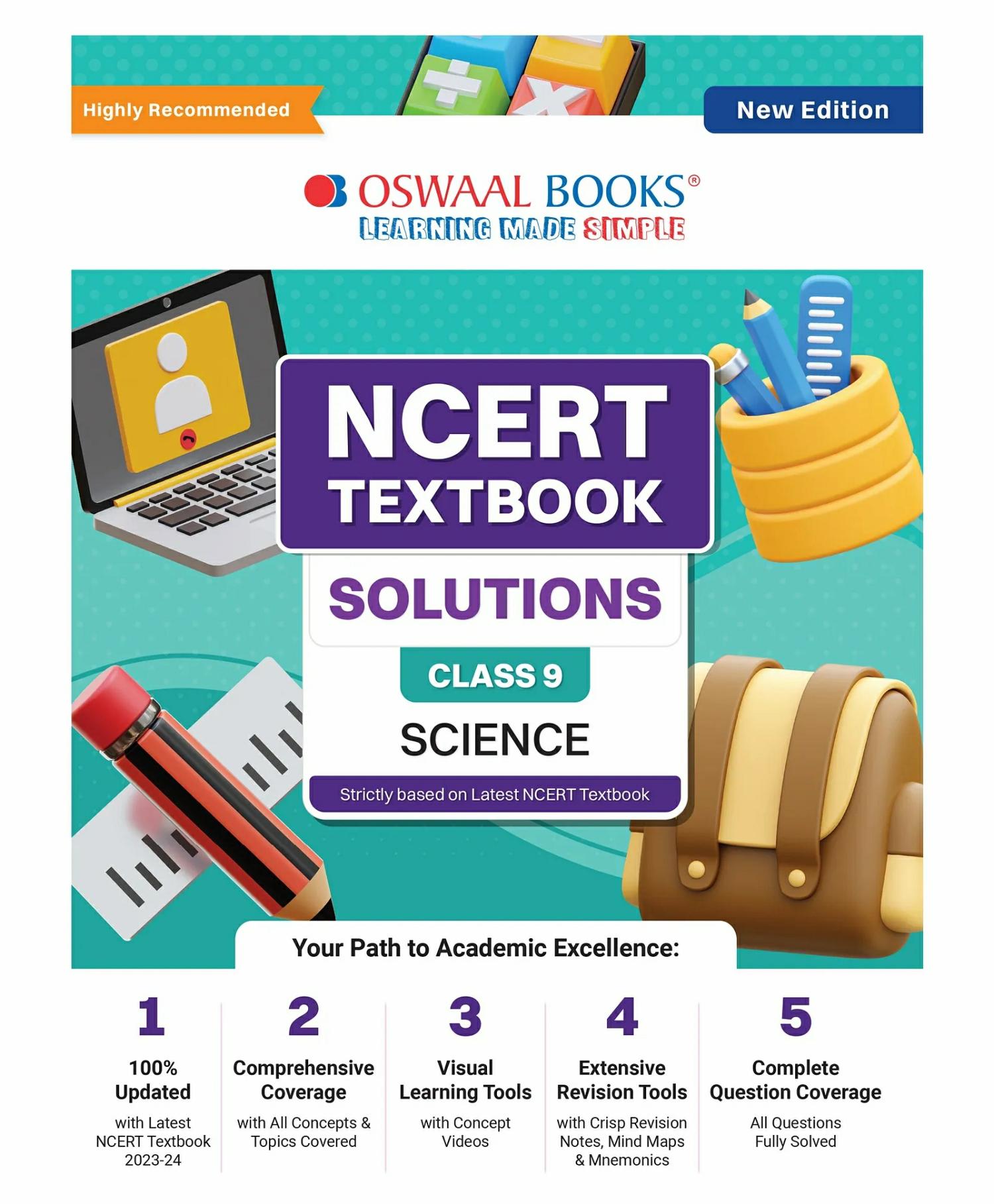 Oswaal Ncert Textbook Solution Class 9 Science | For Latest Exam  |   Academic Books Academic Books Academic Books