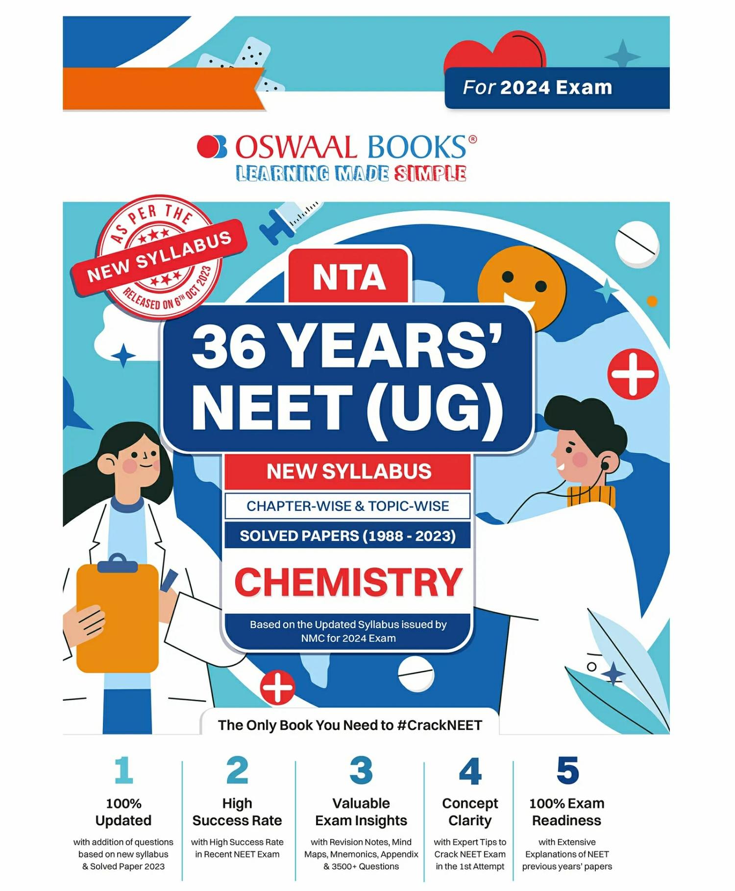 Oswaal Neet (Ug) 36 Years Chapter-Wise Topic-Wise Solved Papers Chemistry For 2024 Exams ( New Edition)  |   Academic Books Academic Books Academic Books