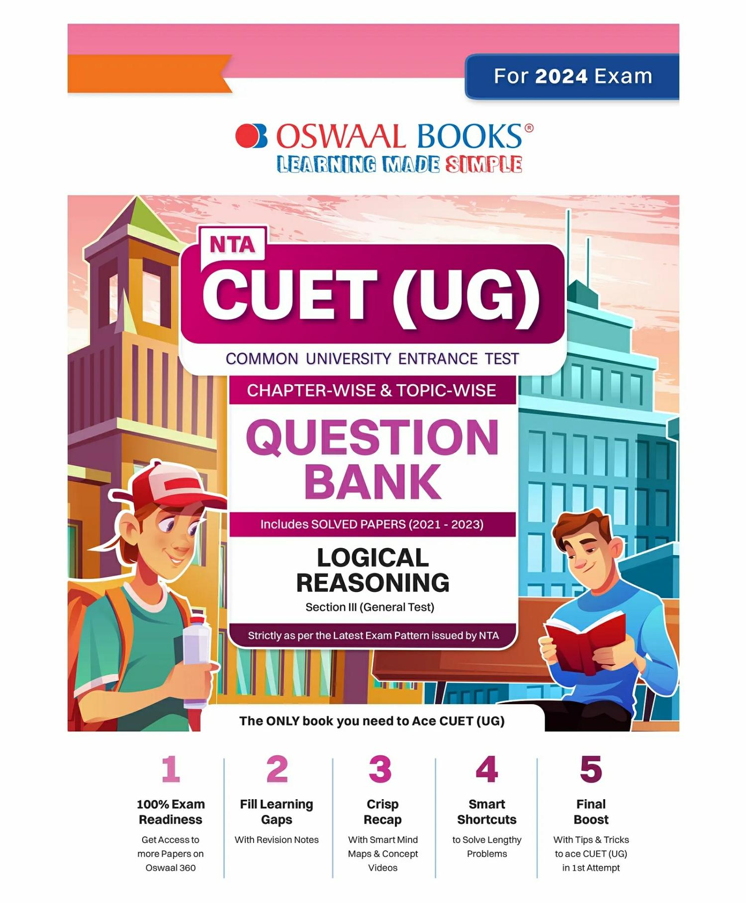 Oswaal  Nta Cuet Ug Question Bank Chapterwise & Topicwise (2024) – Logical Reasoning  |   Academic Books Academic Books Academic Books