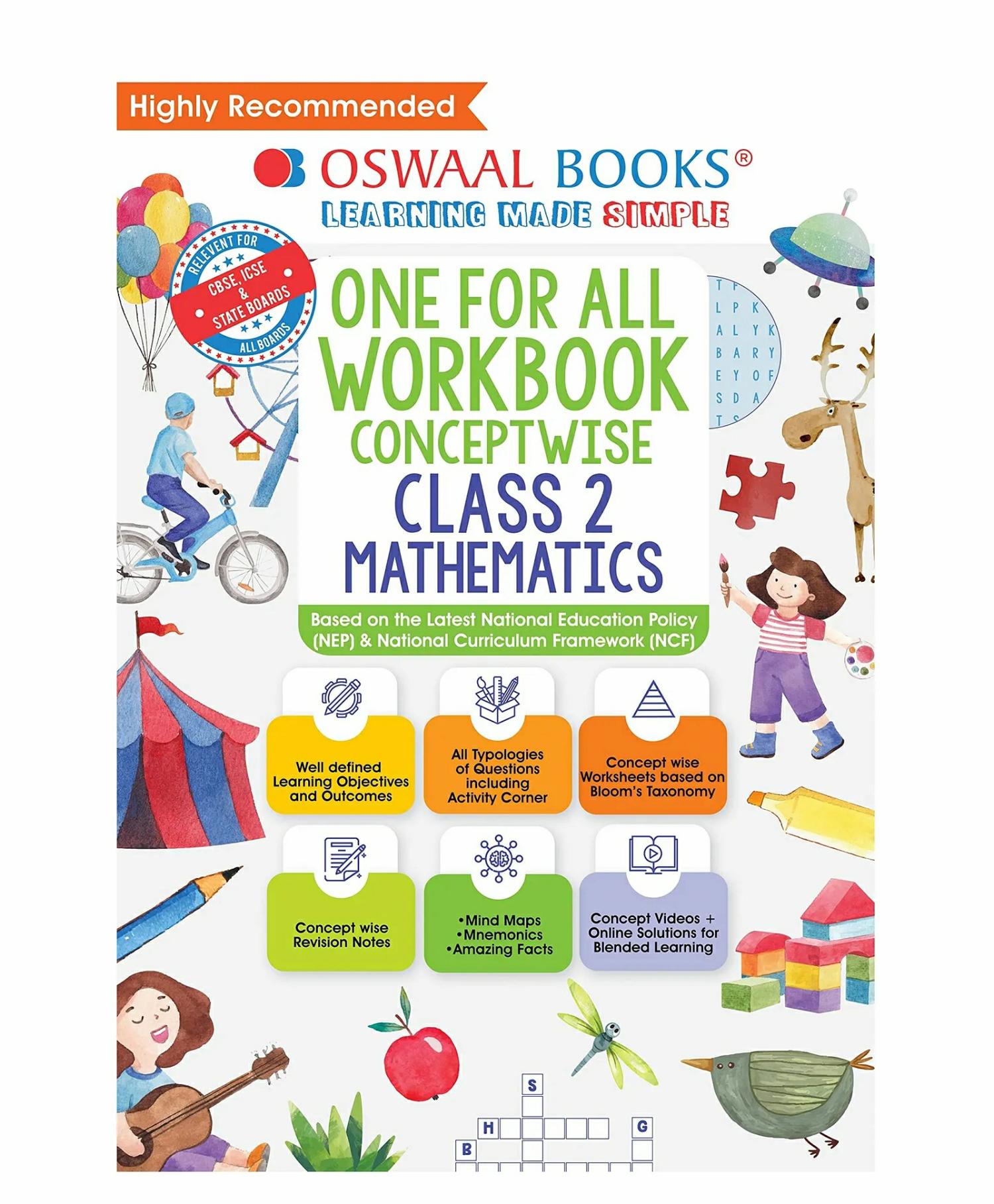 Oswaal One For All Workbook Class 2 (For Latest Exam) – Mathematics  |   Academic Books Academic Books Academic Books