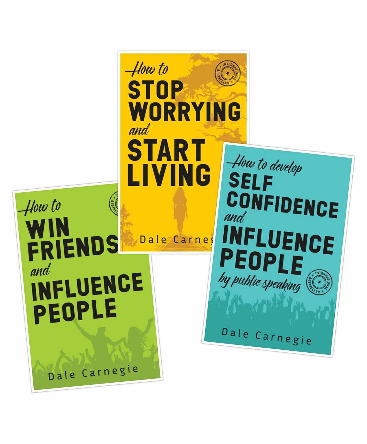 Pack Of 3 Self Help Bookset For Adult – How To Win Friends And Influence People, Stop Worrying And Start Living, Develop Self Confidence And Influence People By Public Speaking  |   Read & Learn Read & Learn Read & Learn