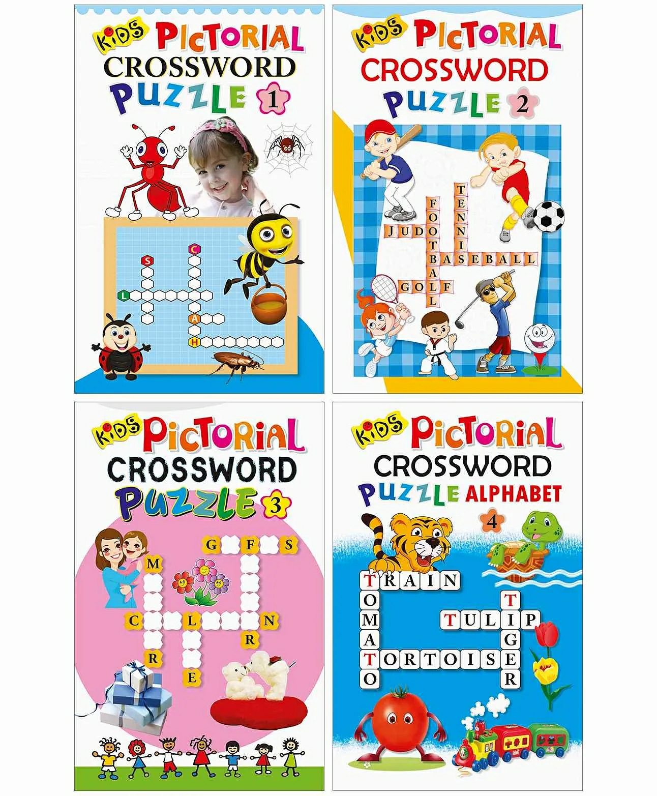 Pictorial Crossword Puzzle Of 1 To 3 Books Pack Of 4 – Englisj  |   Crafts, Hobbies & Activity Books Crafts, Hobbies & Activity Books Crafts