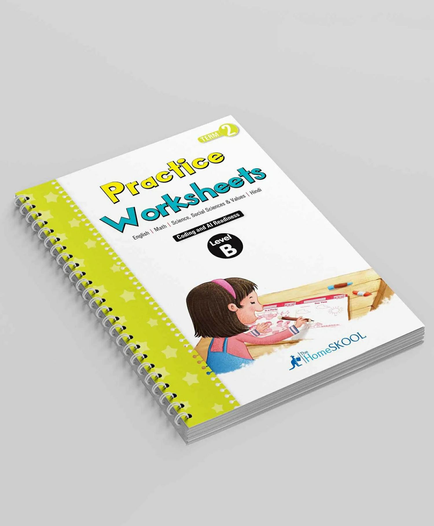 Practice Worksheets Level B Term 2 Book – English Hindi  |   Academic Books Academic Books Academic Books